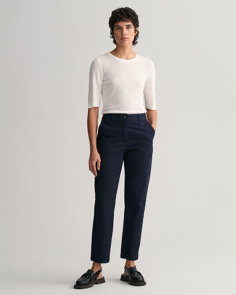 Women's Slim Fit Chinos - EVENING BLUE