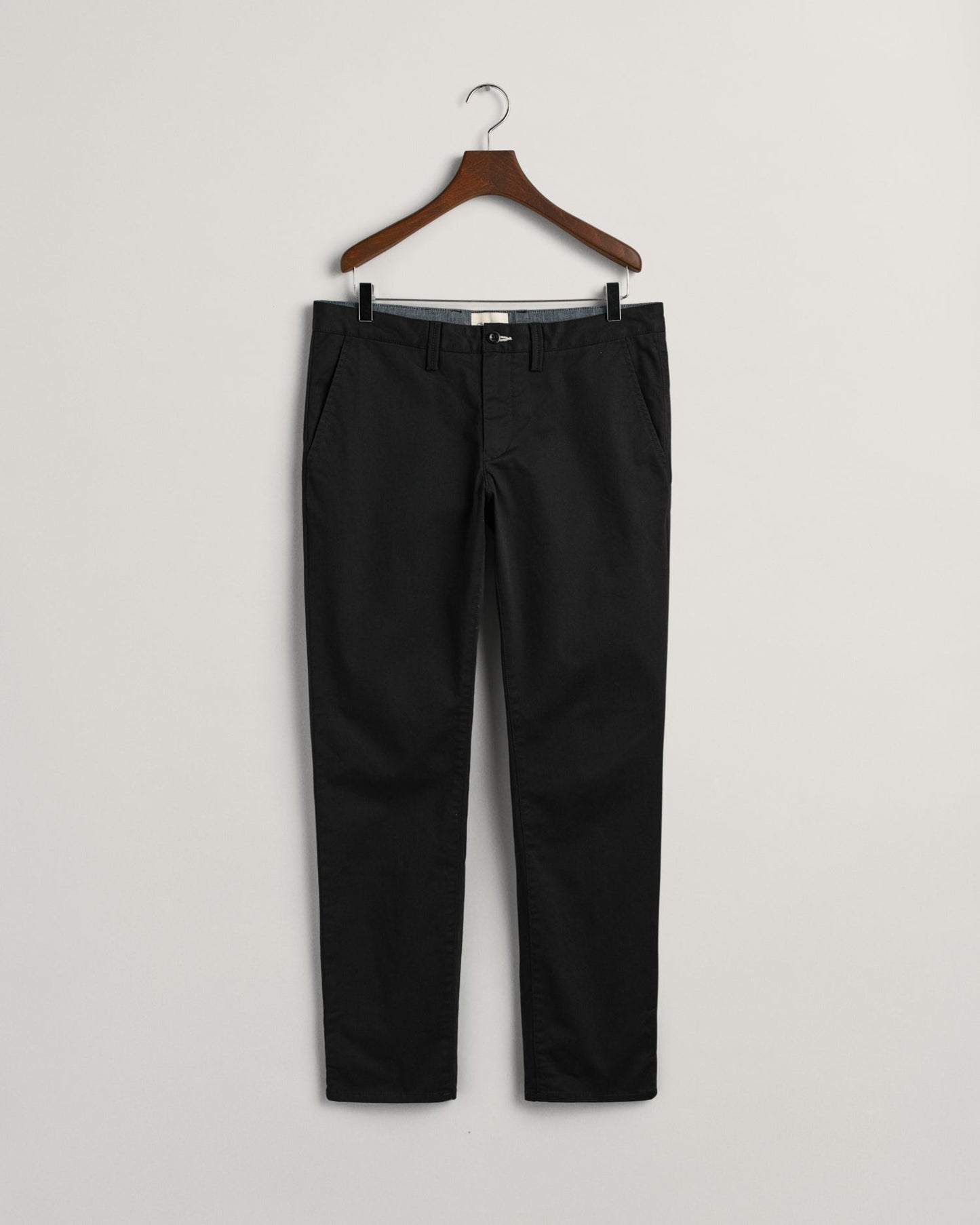 Men's Slim Fit Twill Chinos - BLACK