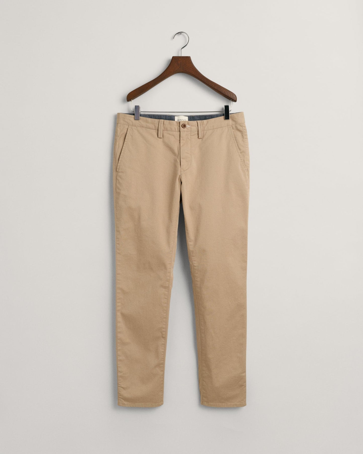 Men's Slim Fit Twill Chinos - DARK KHAKI