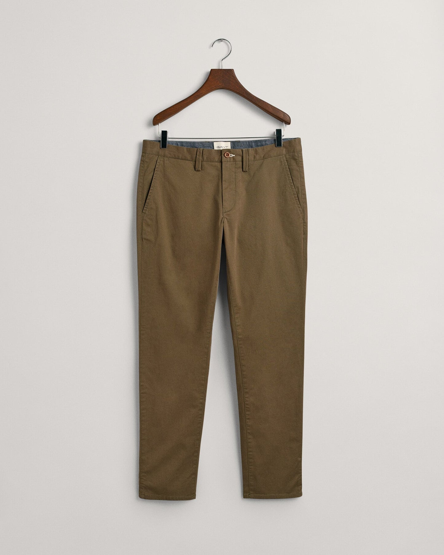 Men's Slim Fit Twill Chinos - JUNIPER GREEN