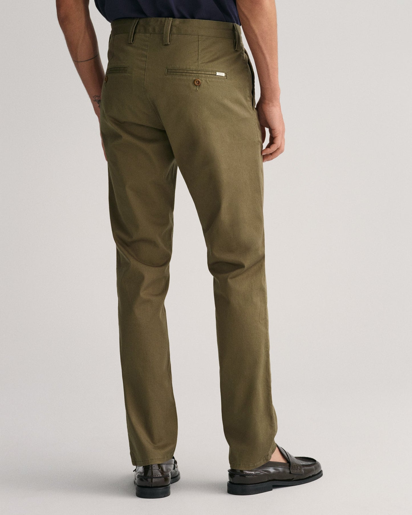 Men's Slim Fit Twill Chinos - JUNIPER GREEN