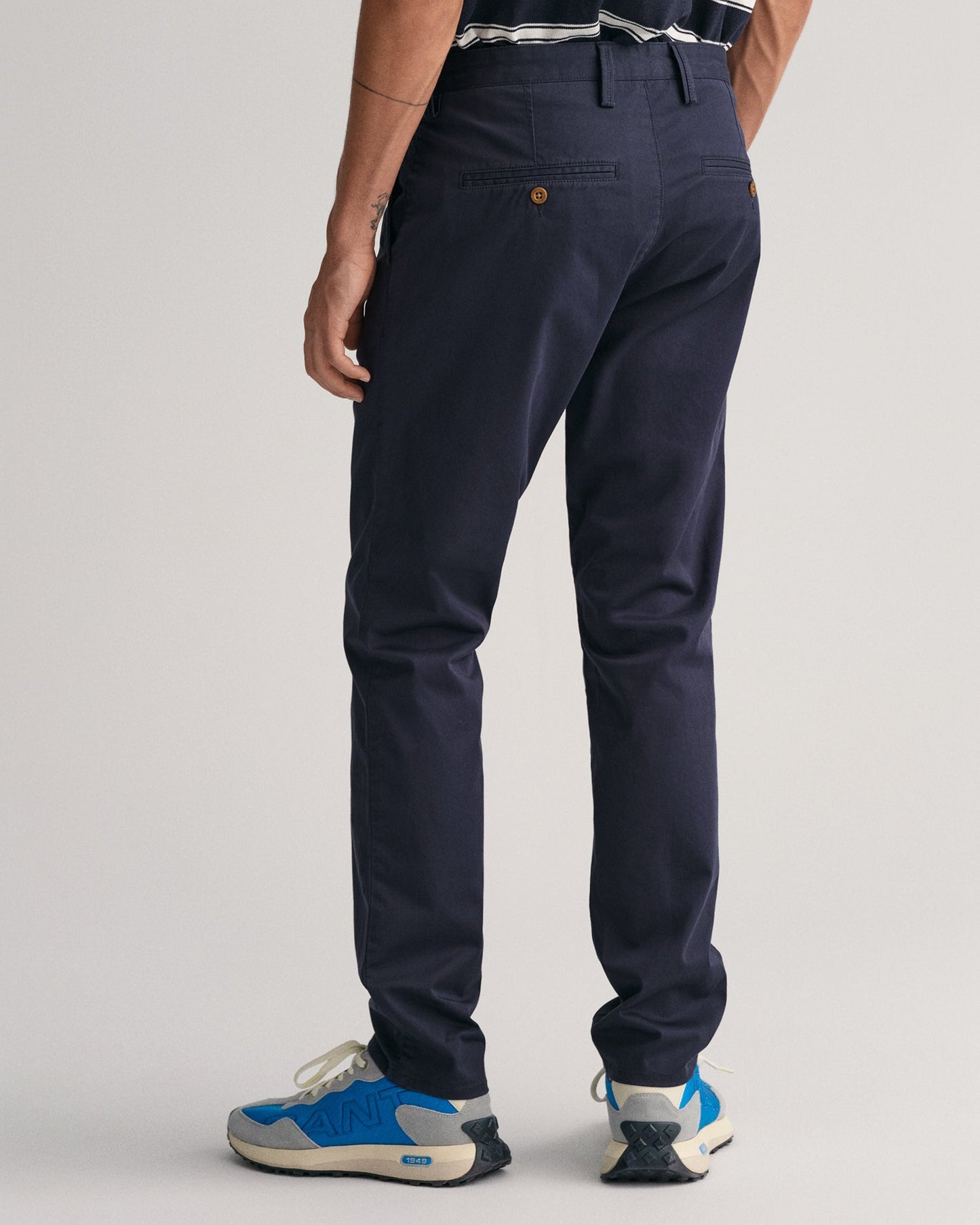 Men's Slim Fit Twill Chinos - MARINE