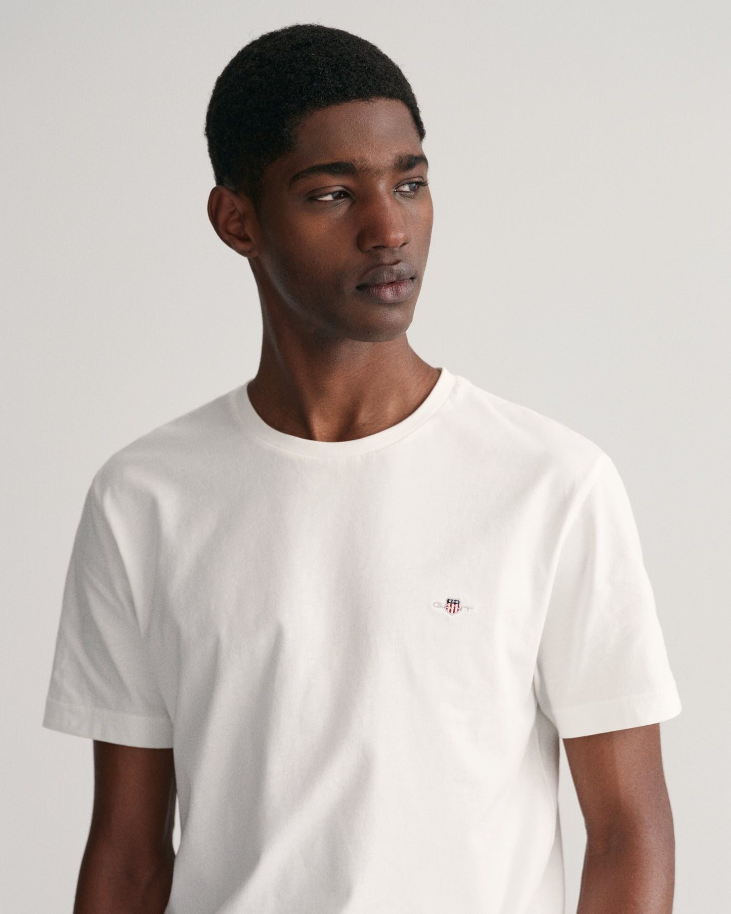 Men's Regular Fit Shield T-Shirt - WHITE