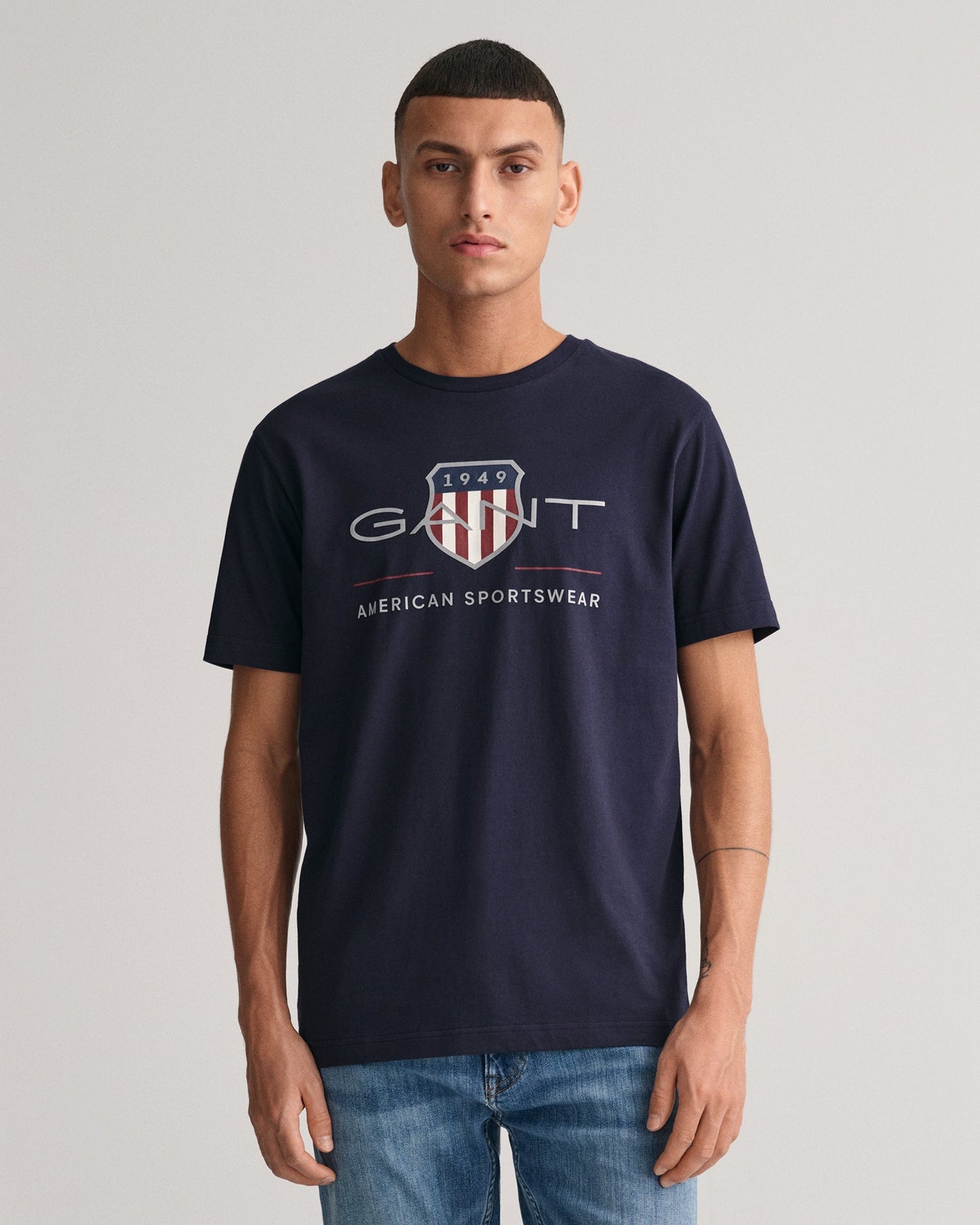 Men's Archive Shield T-Shirt - EVENING BLUE