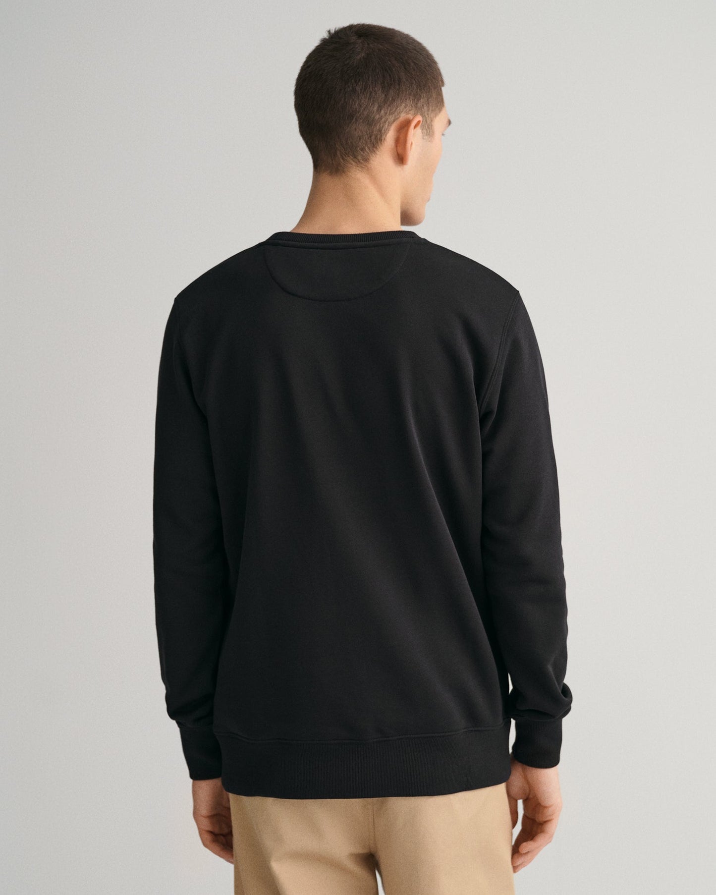 Men's Shield Crew Neck Sweatshirt - BLACK