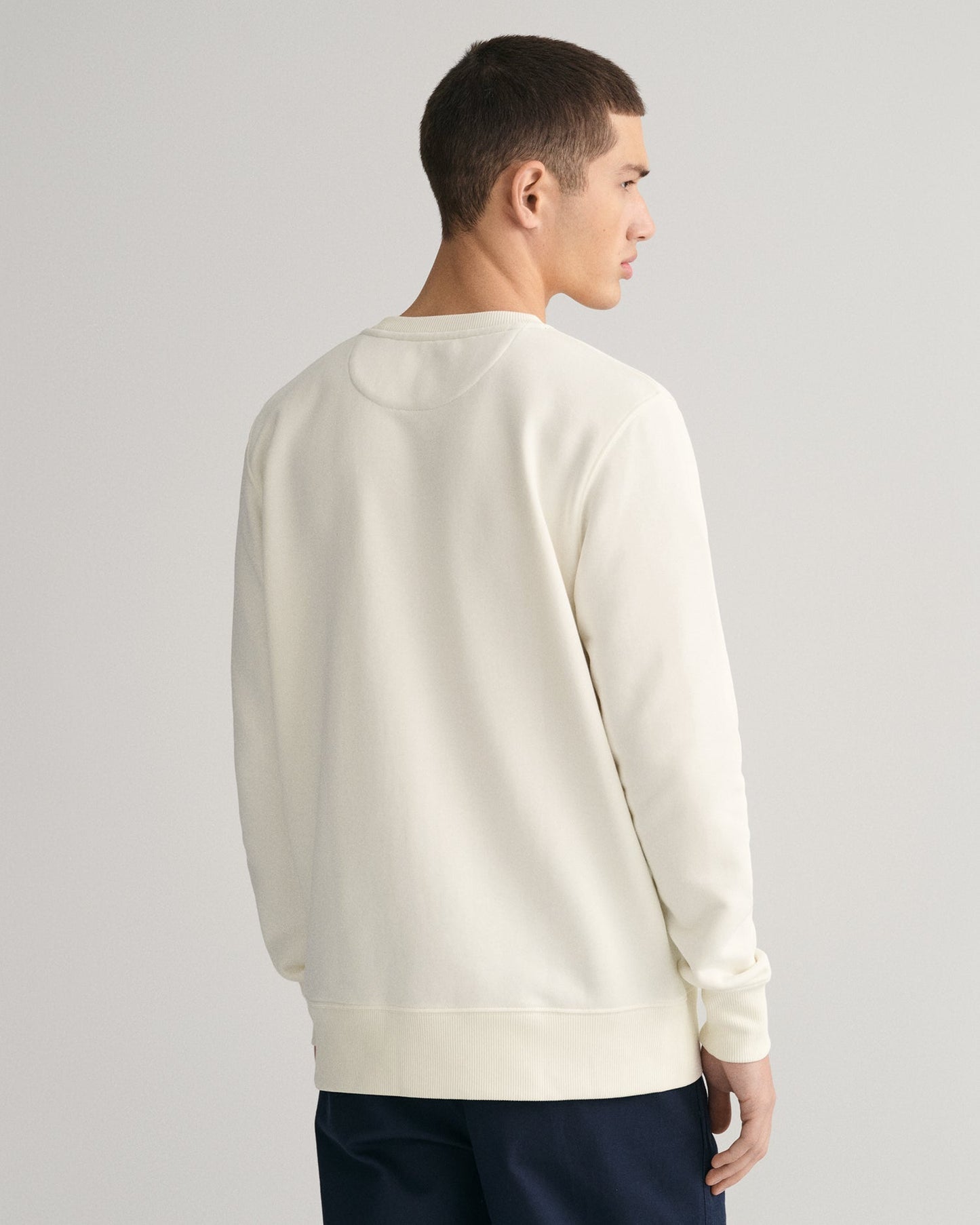 Men's Shield Crew Neck Sweatshirt - EGGSHELL