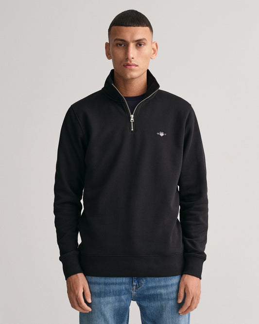 Men's Shield Half-Zip Sweatshirt - BLACK