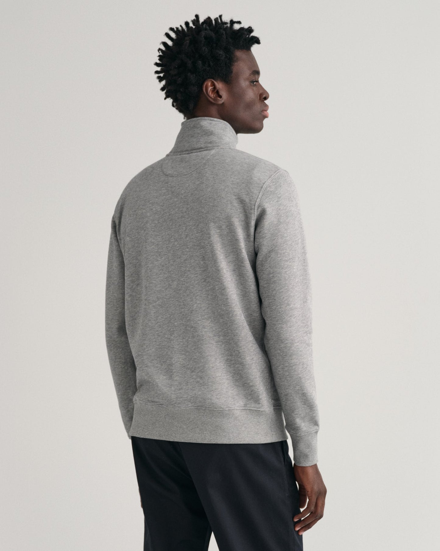 Men's Shield Half-Zip Sweatshirt - GREY MELANGE