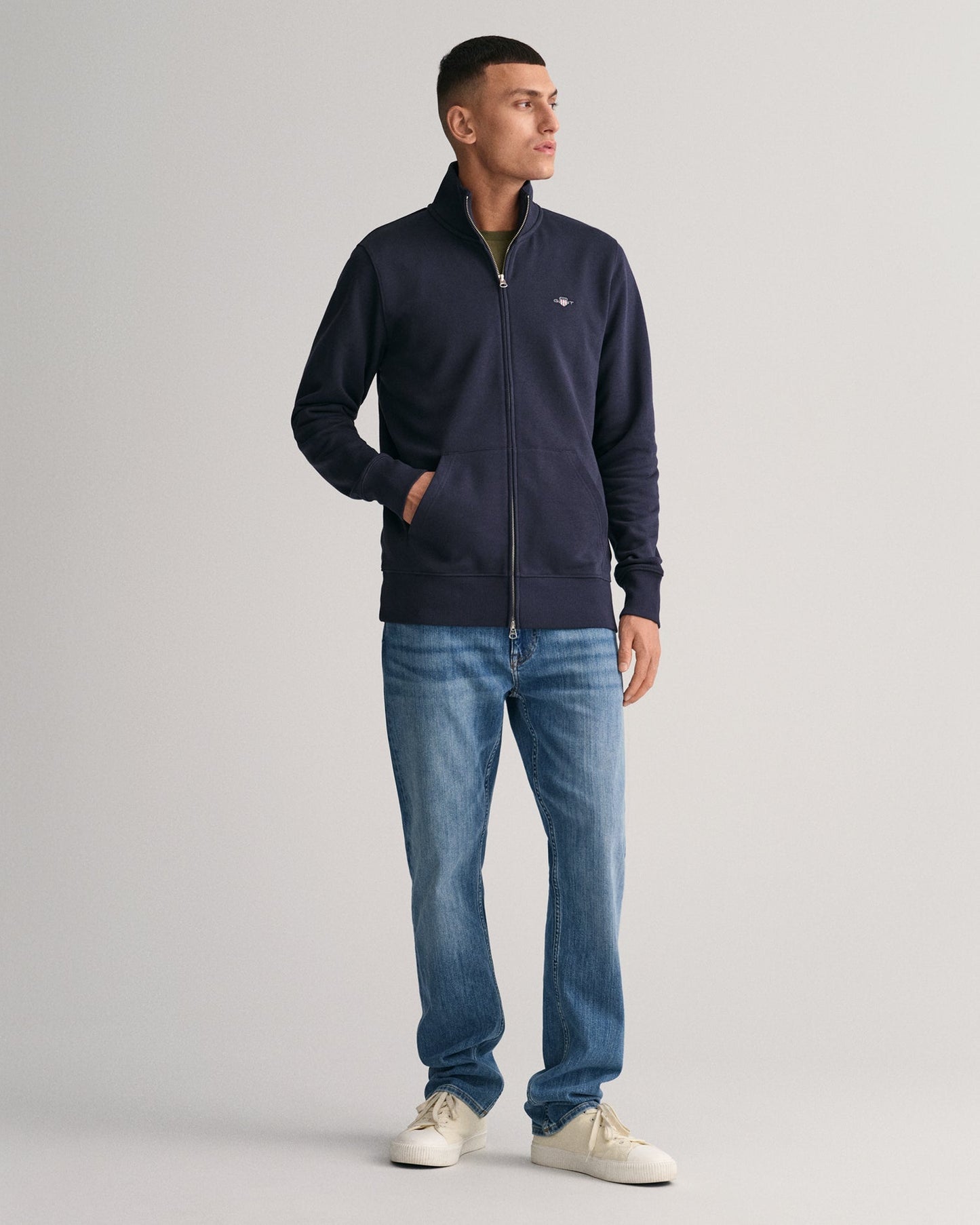 Men's Shield Zip Sweatshirt - EVENING BLUE