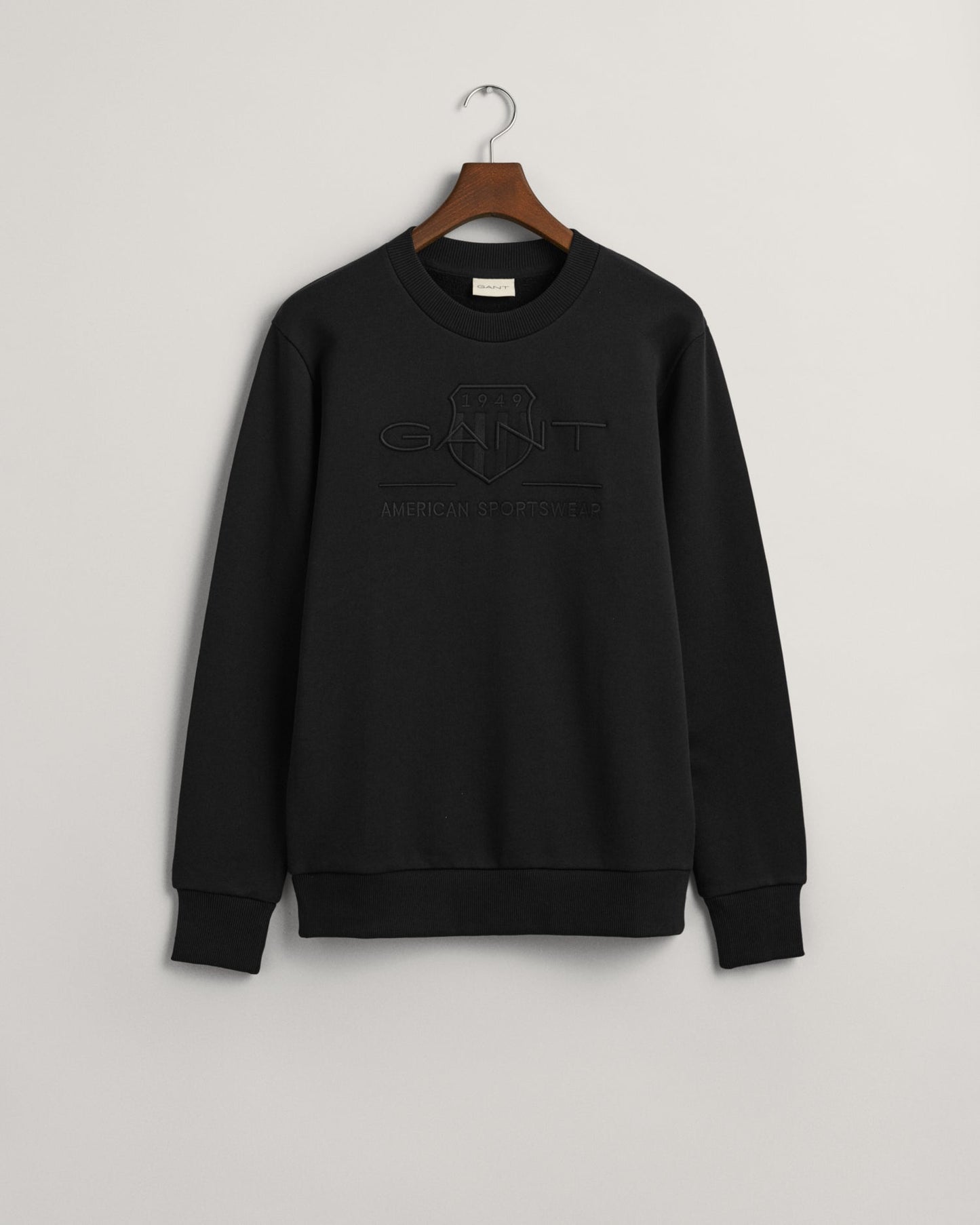 Men's Tonal Shield Crew Neck Sweatshirt - BLACK