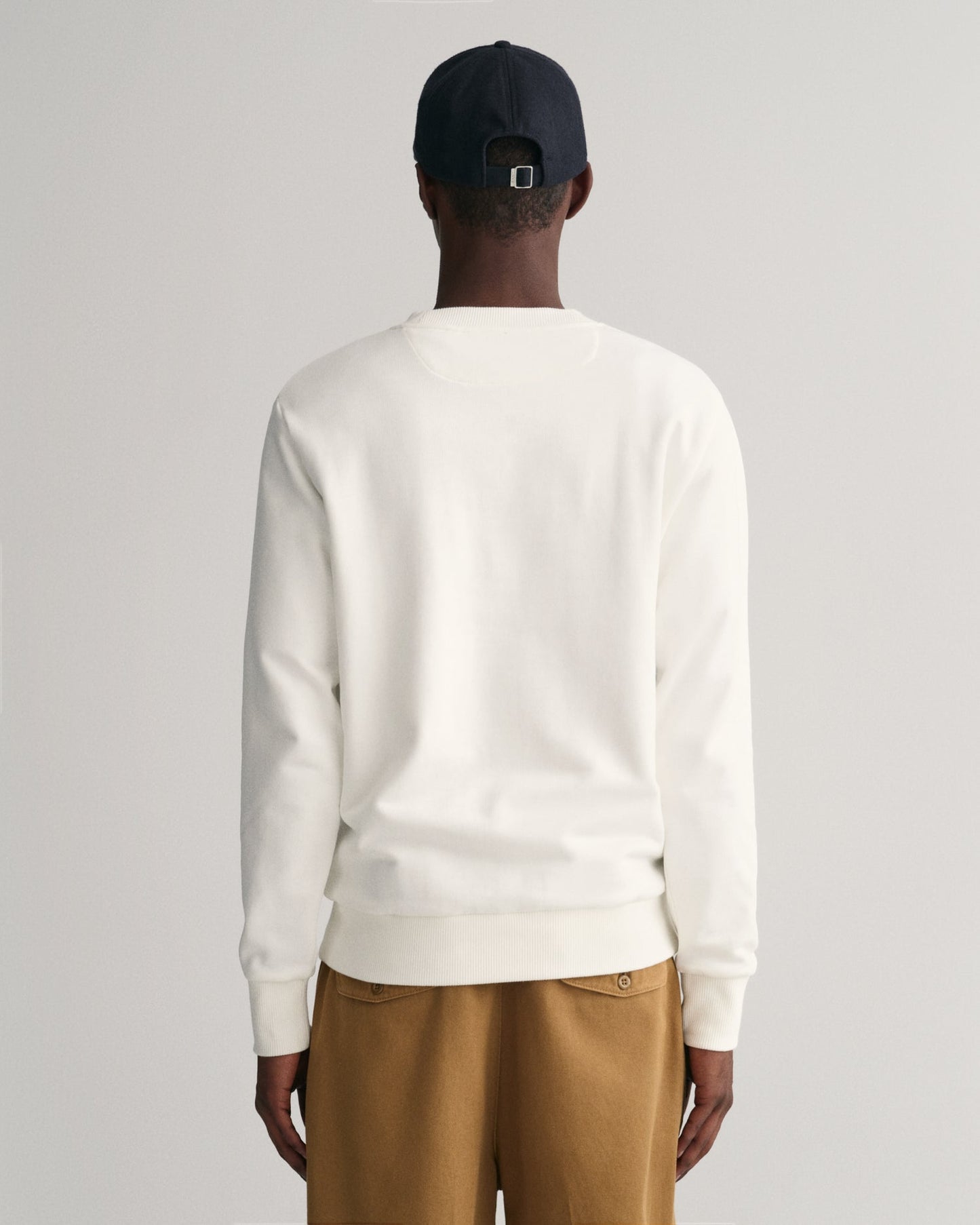 Men's Tonal Shield Crew Neck Sweatshirt - EGGSHELL