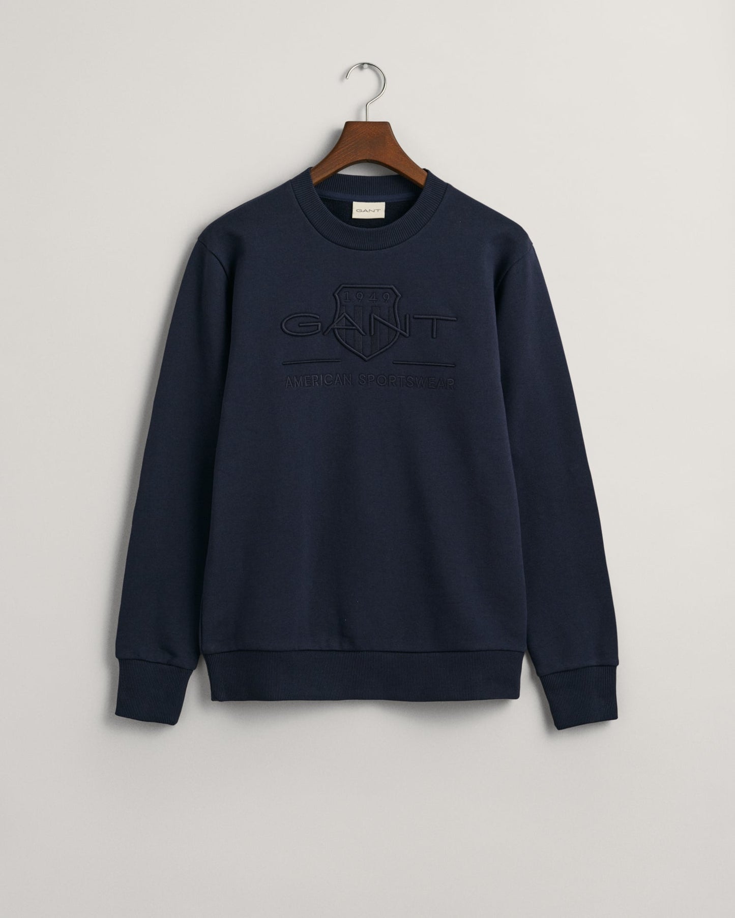 Men's Tonal Shield Crew Neck Sweatshirt - EVENING BLUE