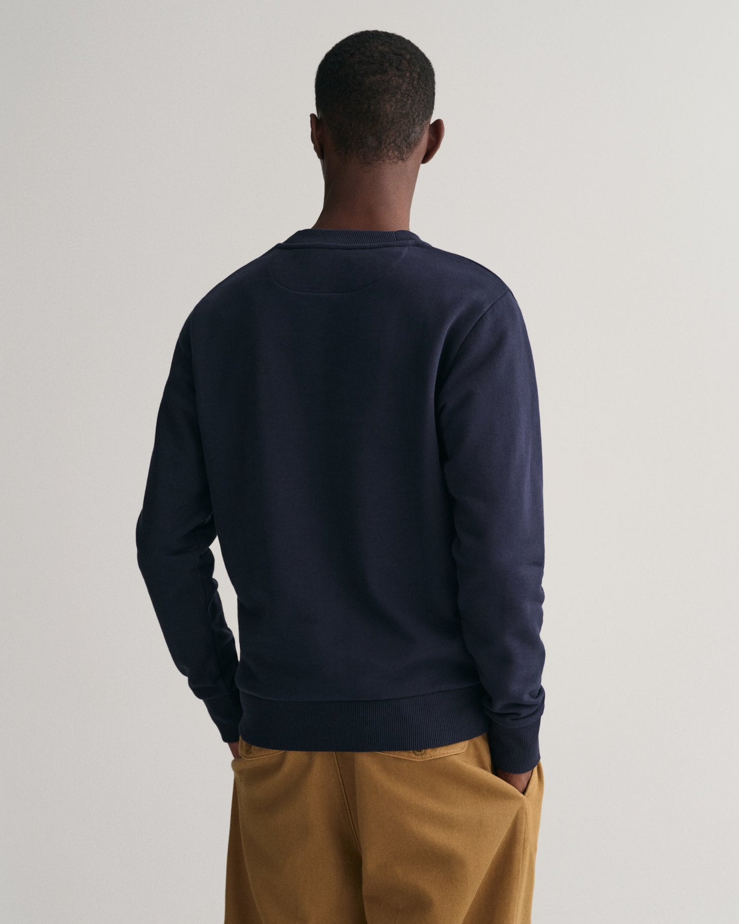 Men's Tonal Shield Crew Neck Sweatshirt - EVENING BLUE