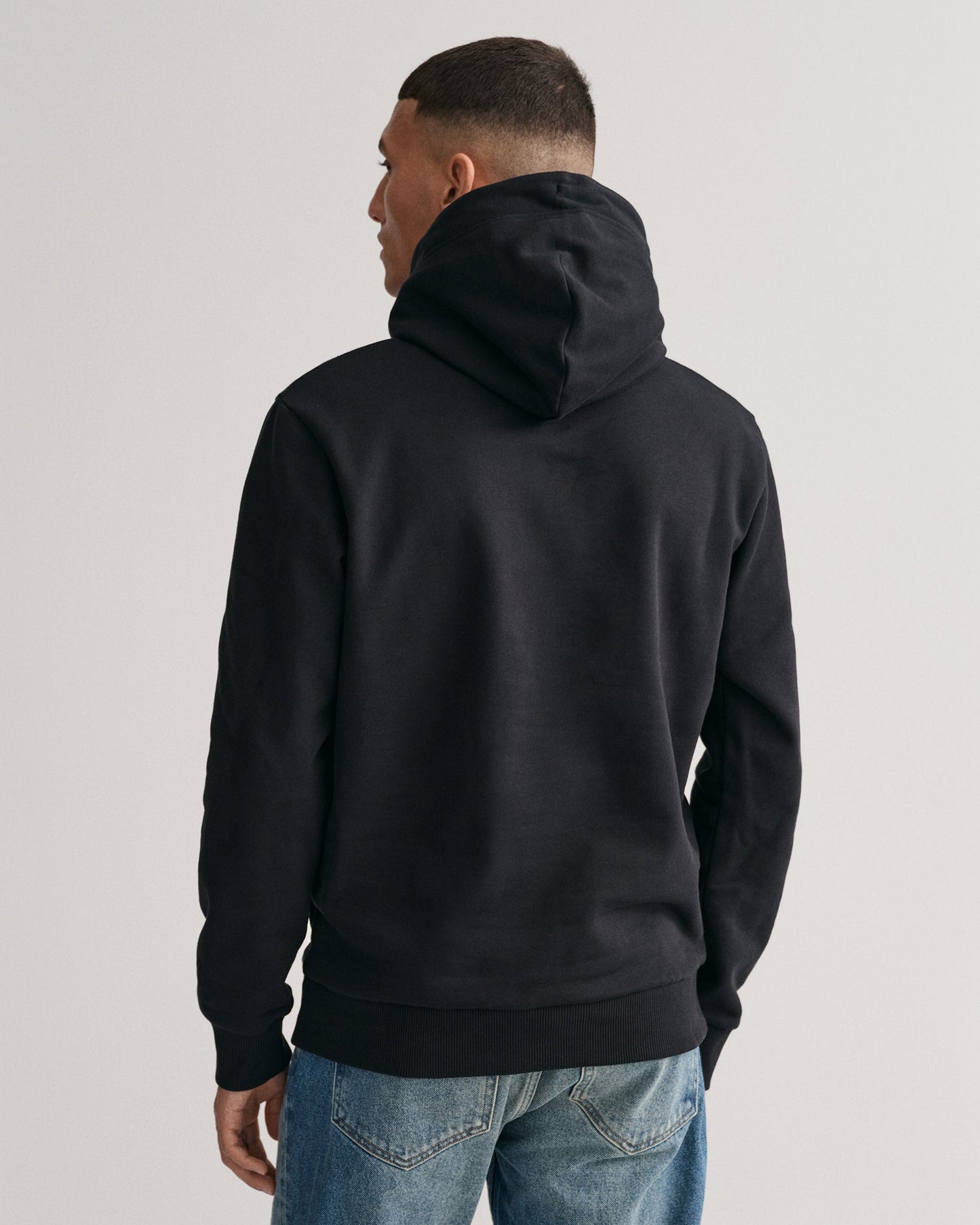 Men's Tonal Shield Hoodie - BLACK