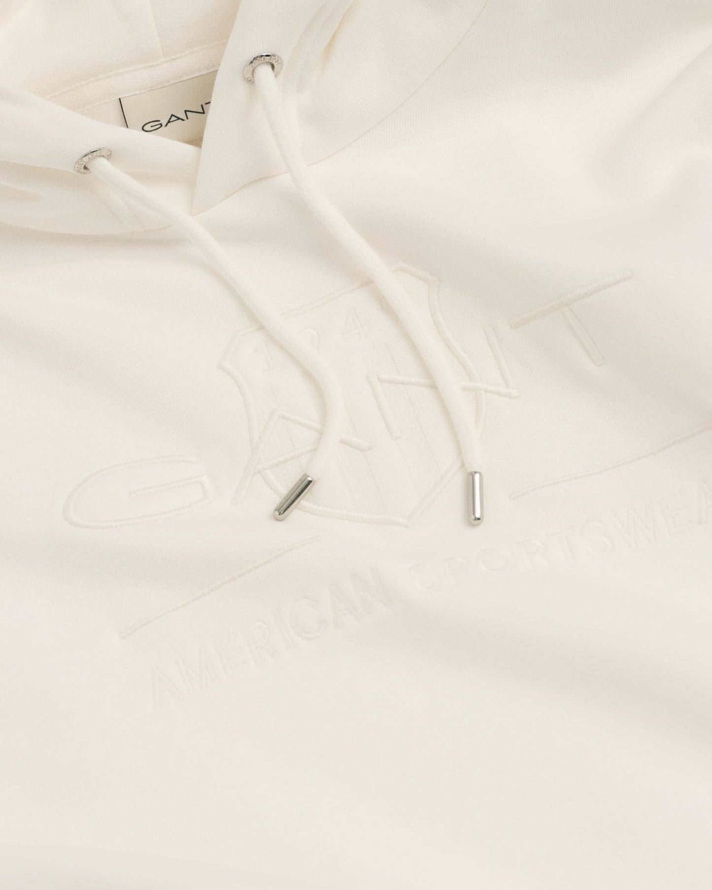 Men's Tonal Shield Hoodie - EGGSHELL