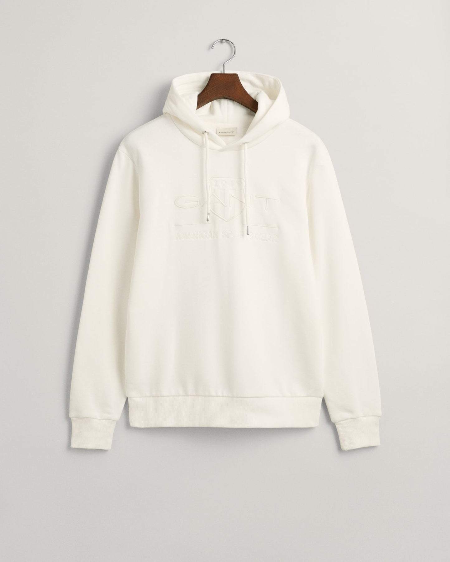 Men's Tonal Shield Hoodie - EGGSHELL