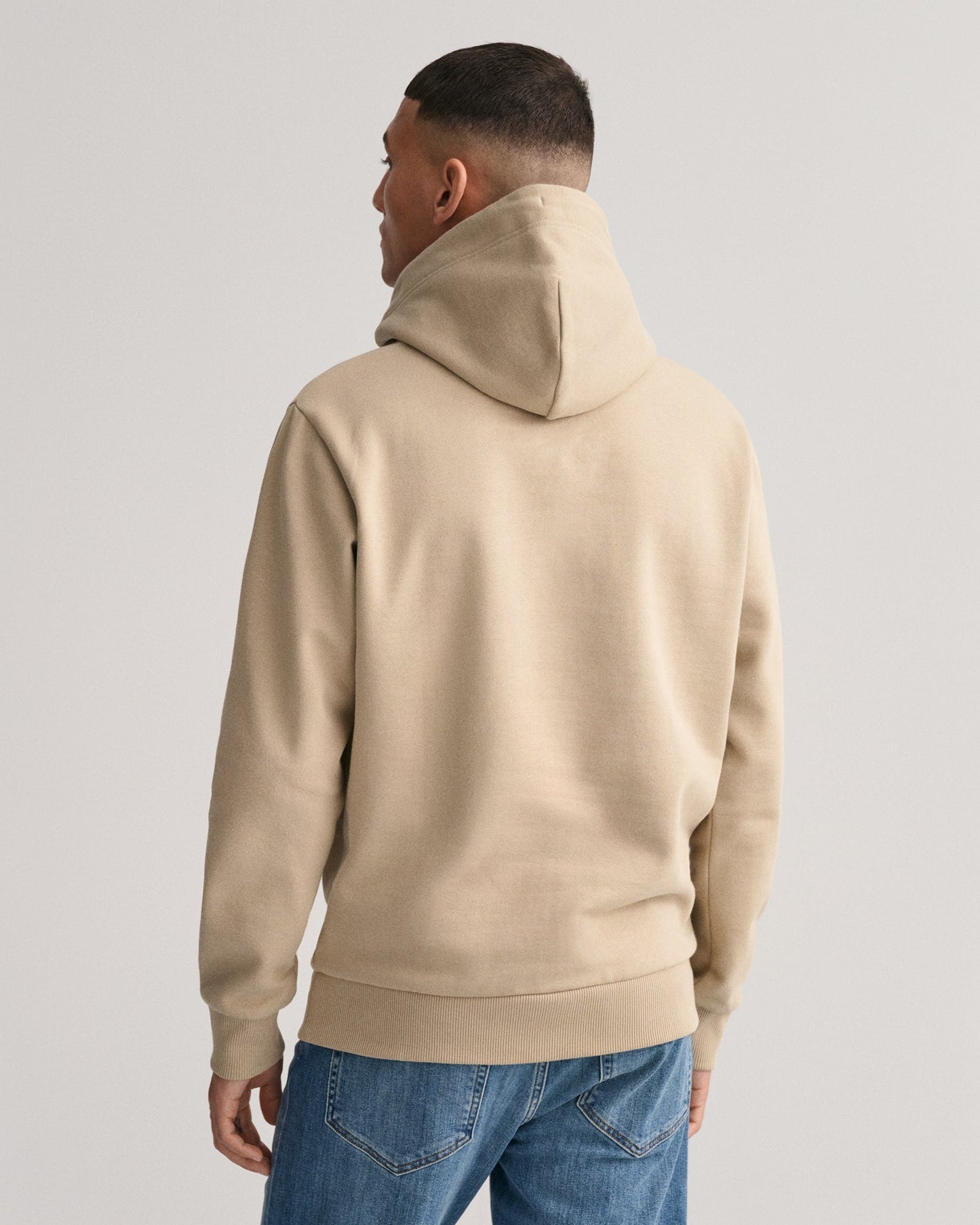 Men's Tonal Shield Hoodie - CONCRETE BEIGE