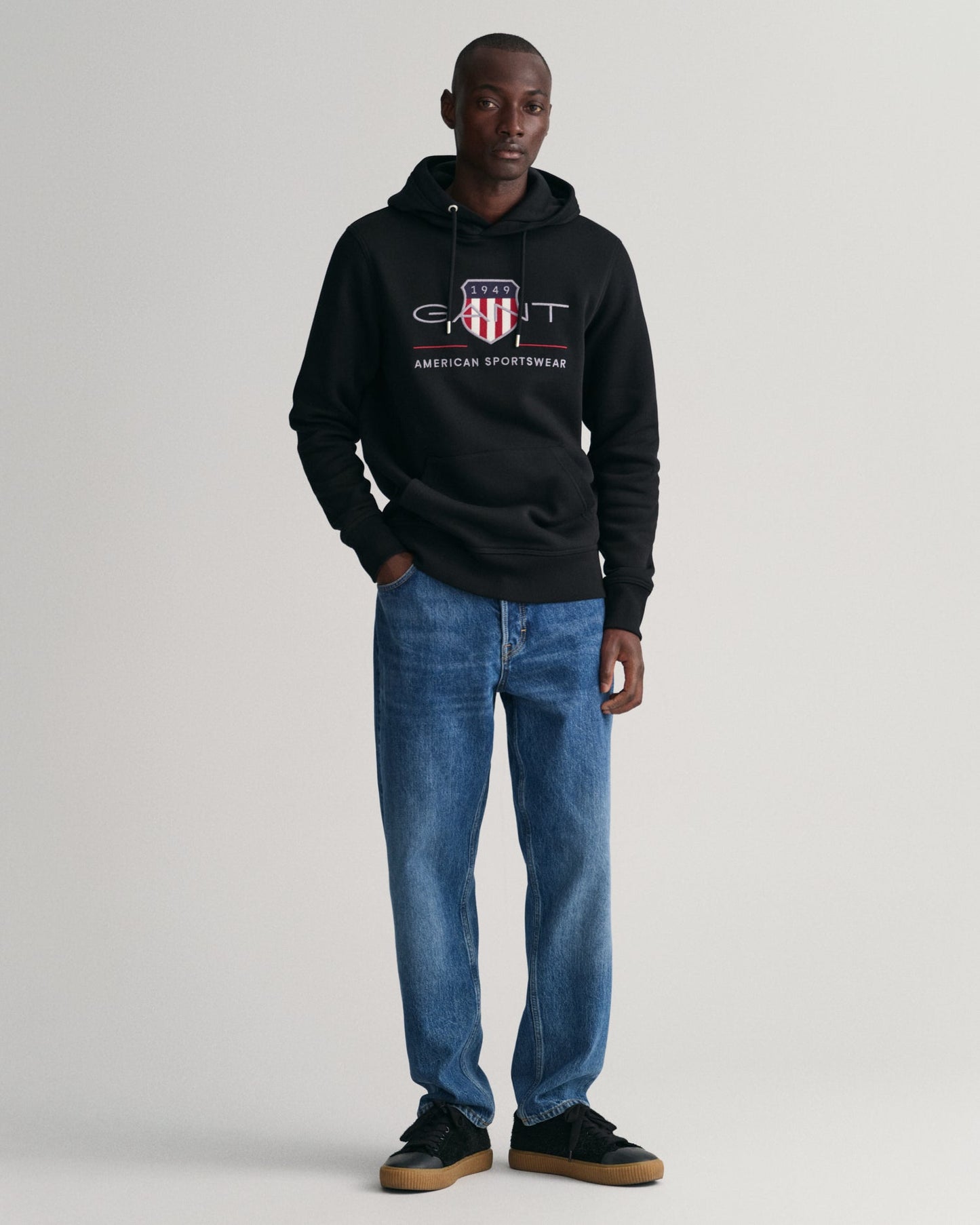 Men's Archive Shield Hoodie - BLACK