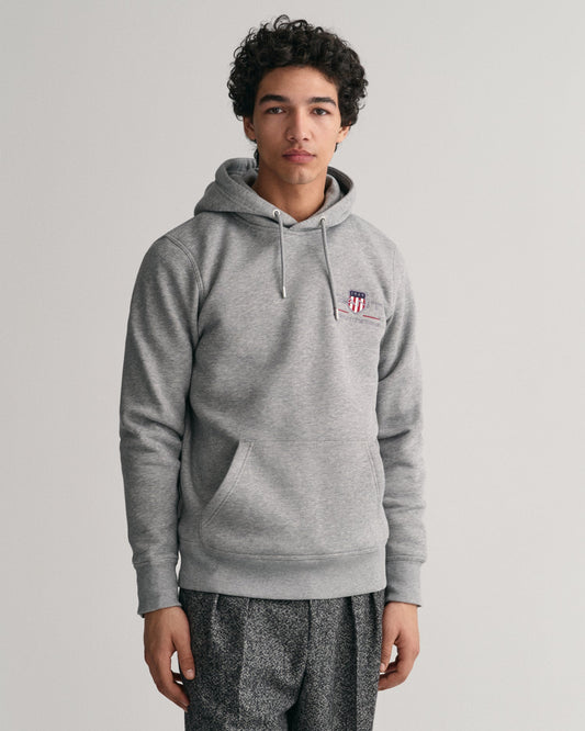 Men's Medium Archive Shield Hoodie - GREY MELANGE