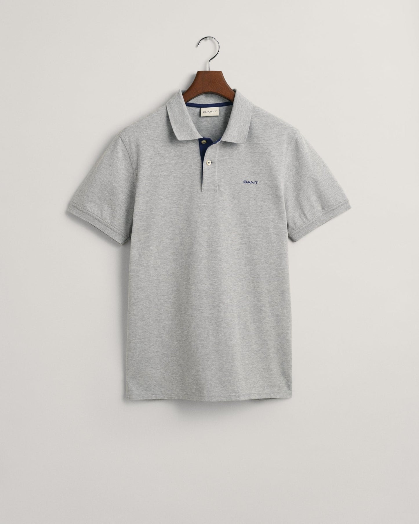 Men's Contrast Piqué Polo Shirt - GREY MELANGE