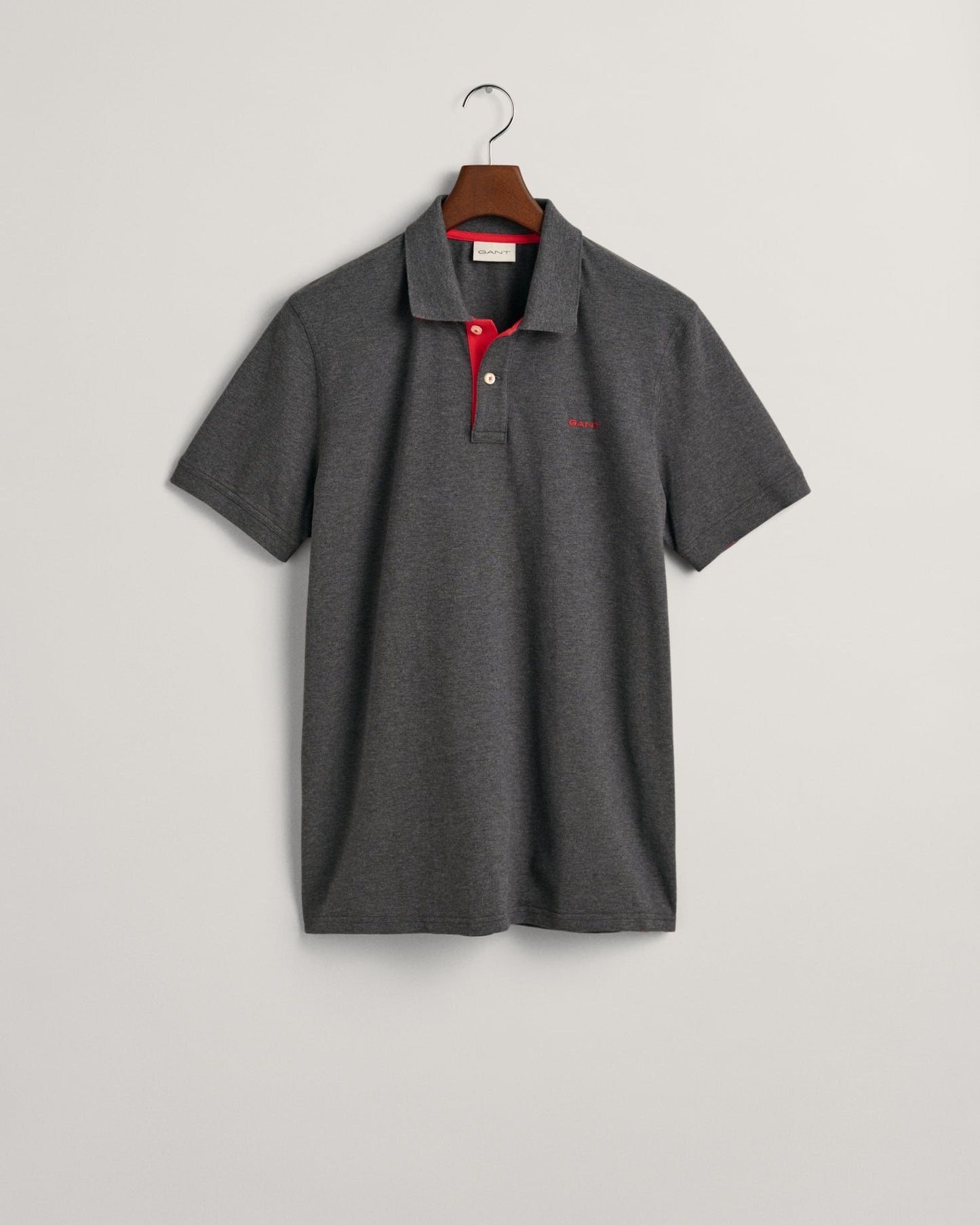 Men's Contrast Piqué Polo Shirt - ANTRACIT MELANGE