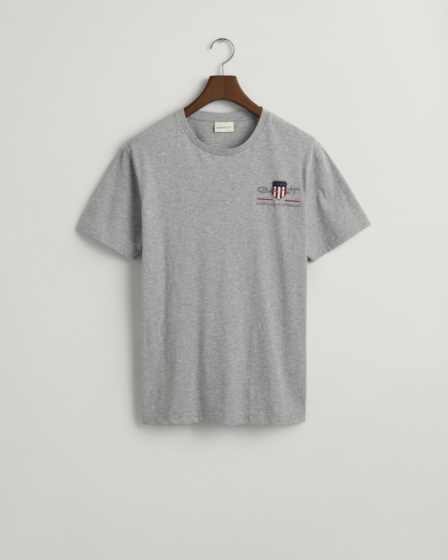 Men's Embroidered Archive Shield T-Shirt - GREY MELANGE