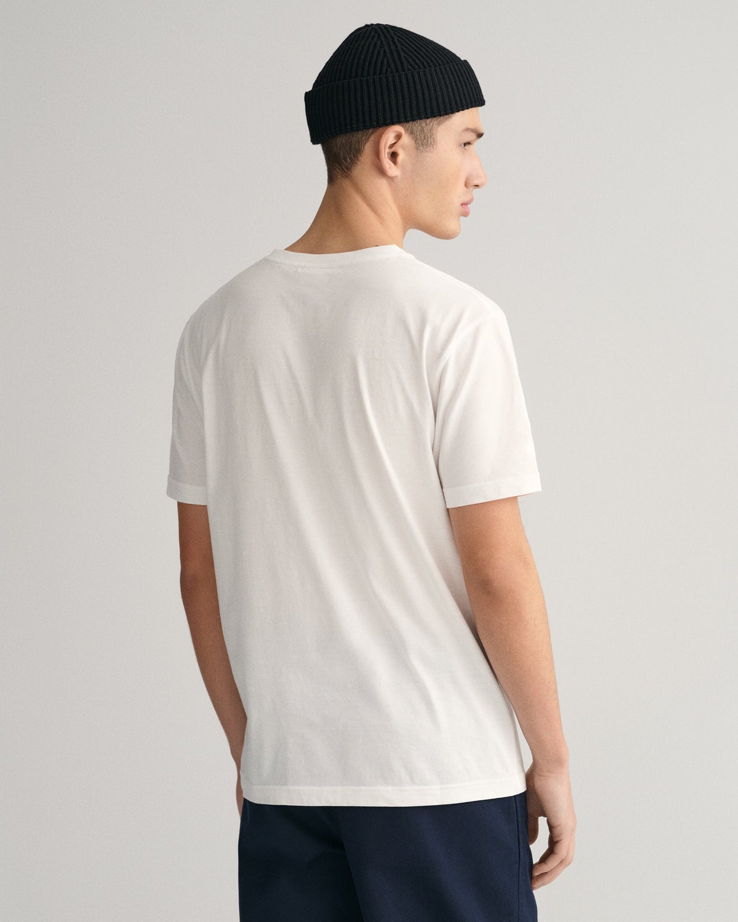 Men's Embroidered Archive Shield T-Shirt - WHITE