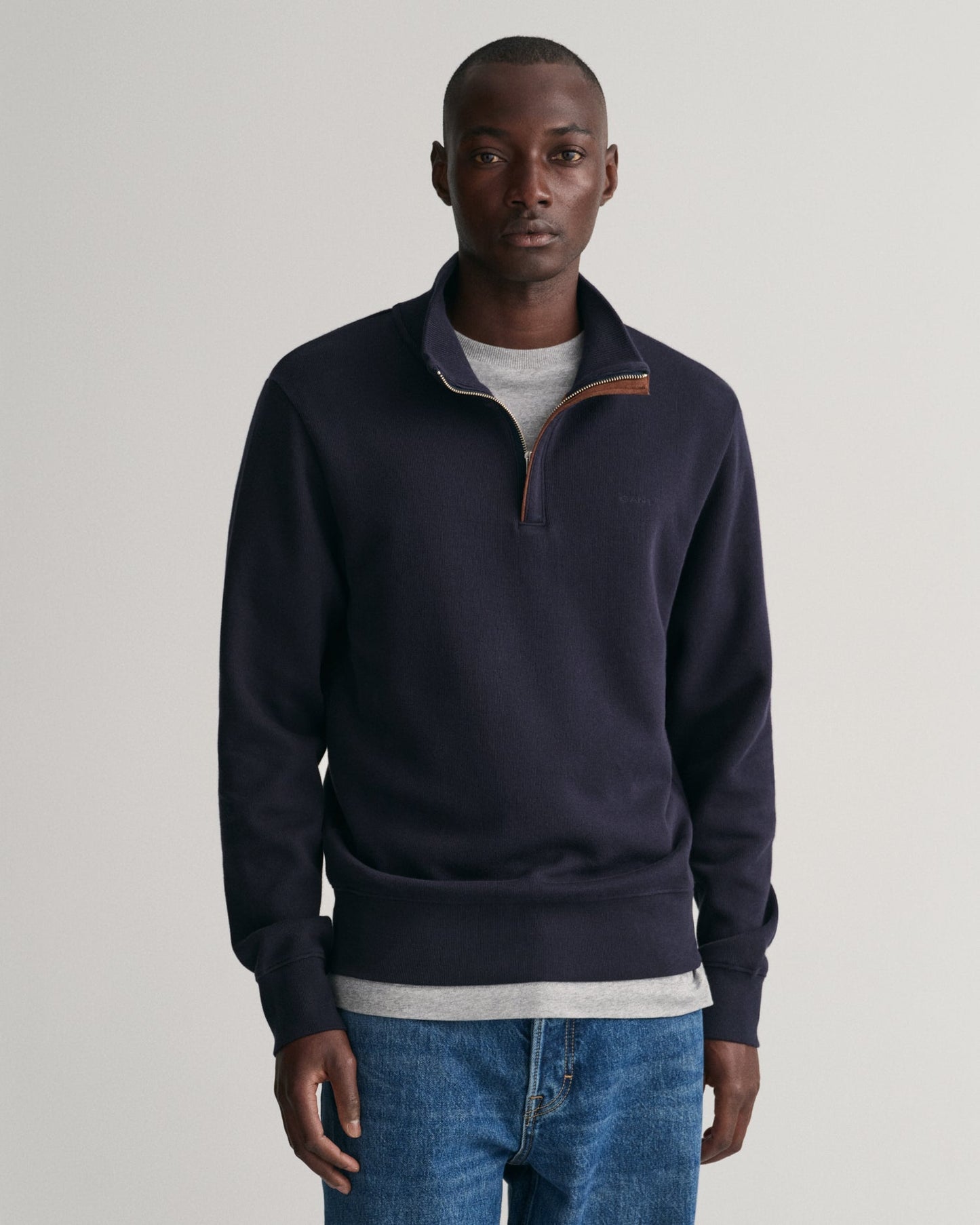 Men's Sacker Rib Half-Zip Sweatshirt - EVENING BLUE