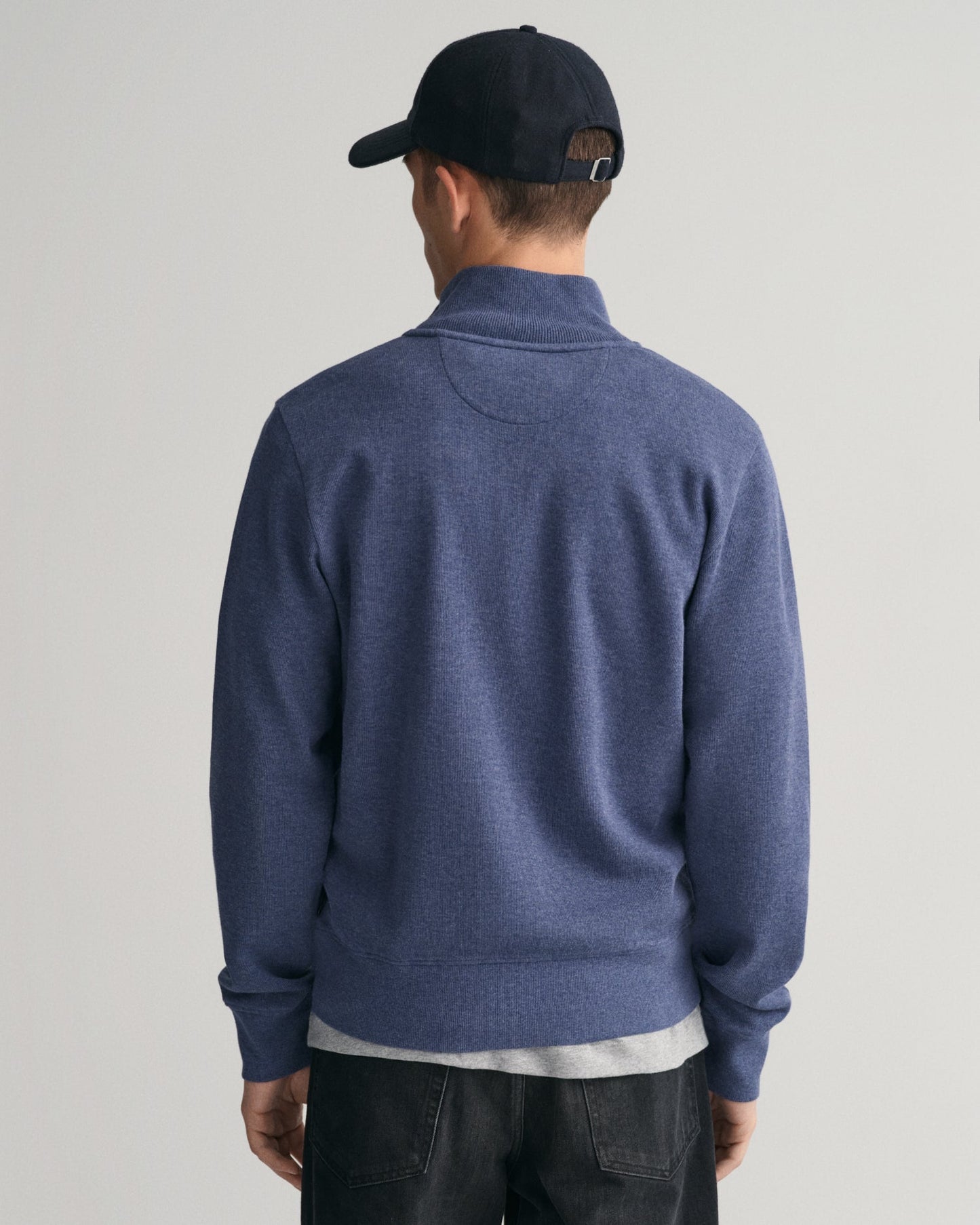 Men's Sacker Rib Half-Zip Sweatshirt - DARK JEANSBLUE MELANGE