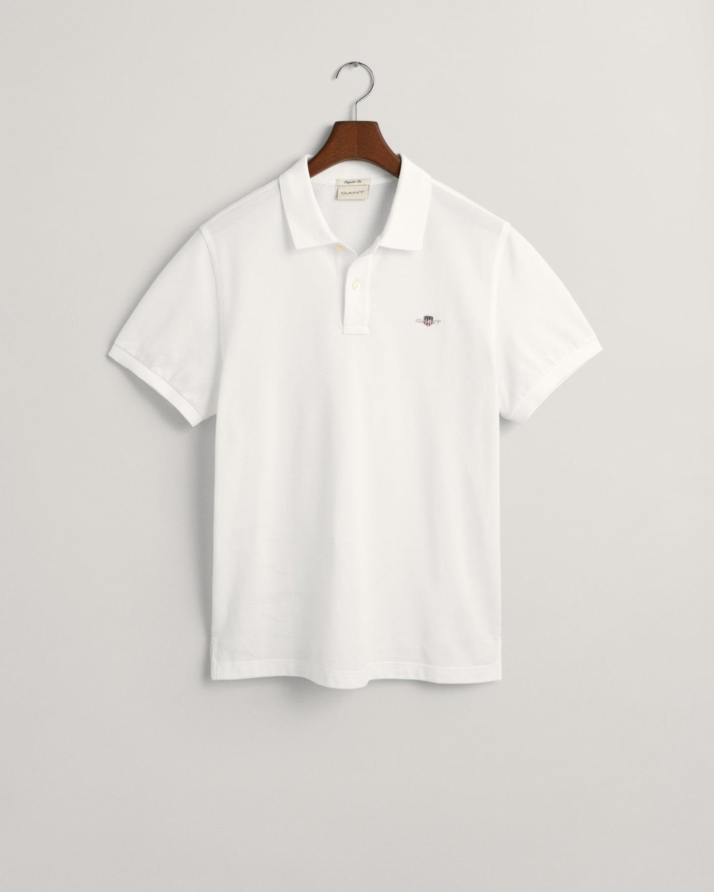 Men's Regular Fit Shield Piqué Polo Shirt - WHITE