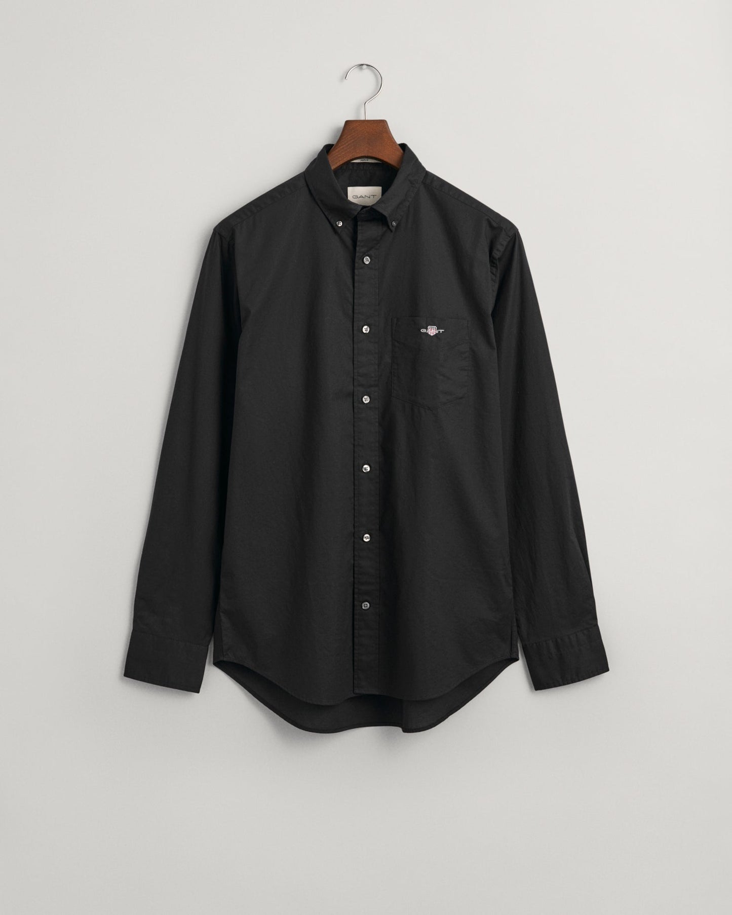 Men's Regular Fit Poplin Shirt - BLACK