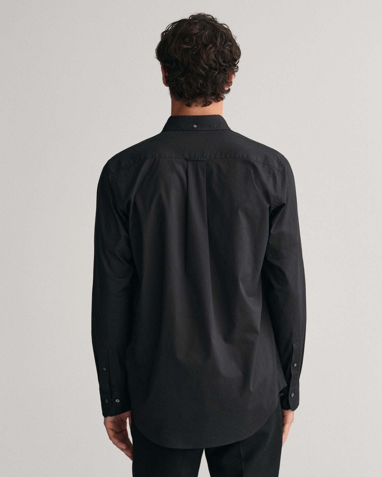 Men's Regular Fit Poplin Shirt - BLACK