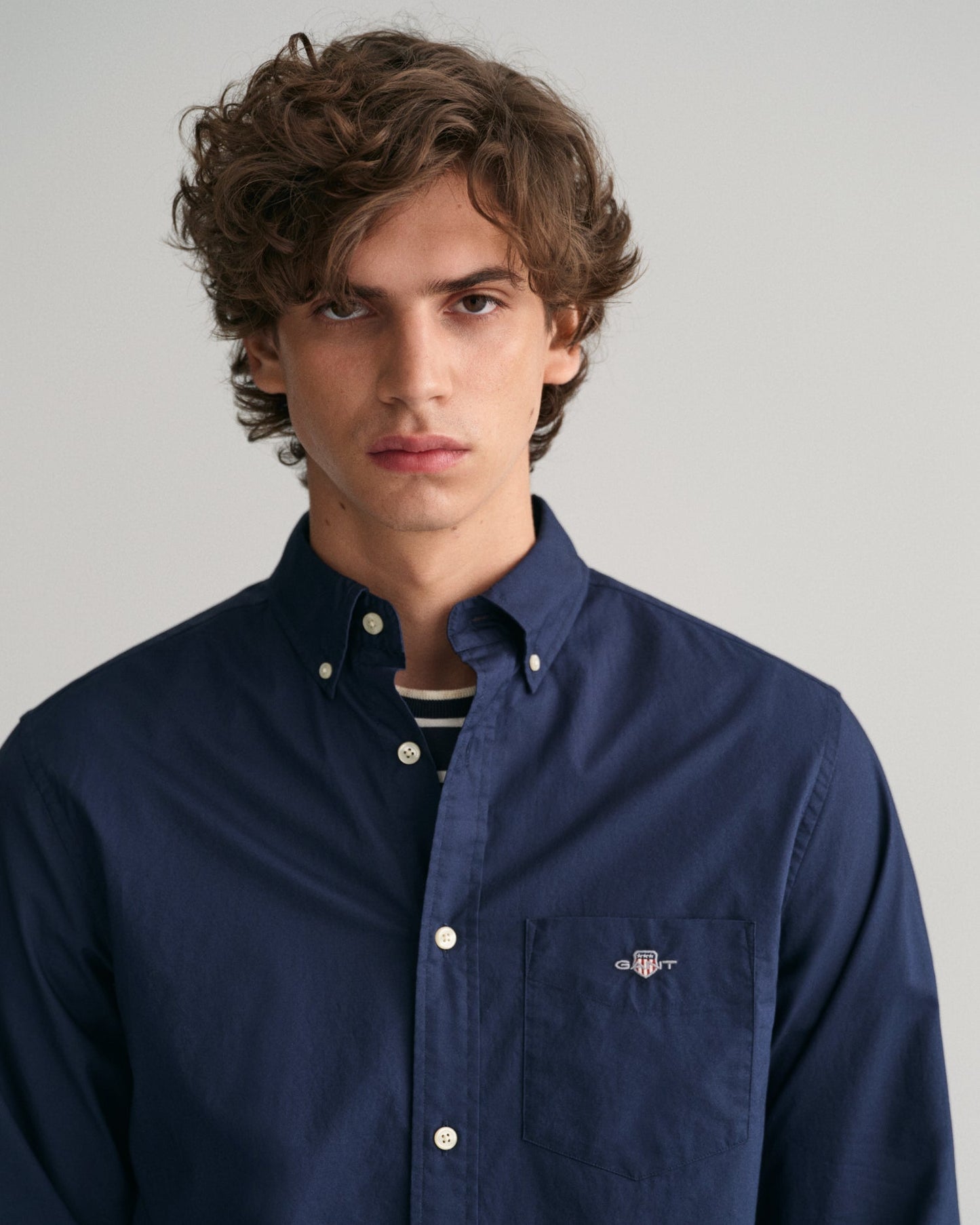 Men's Regular Fit Poplin Shirt - MARINE