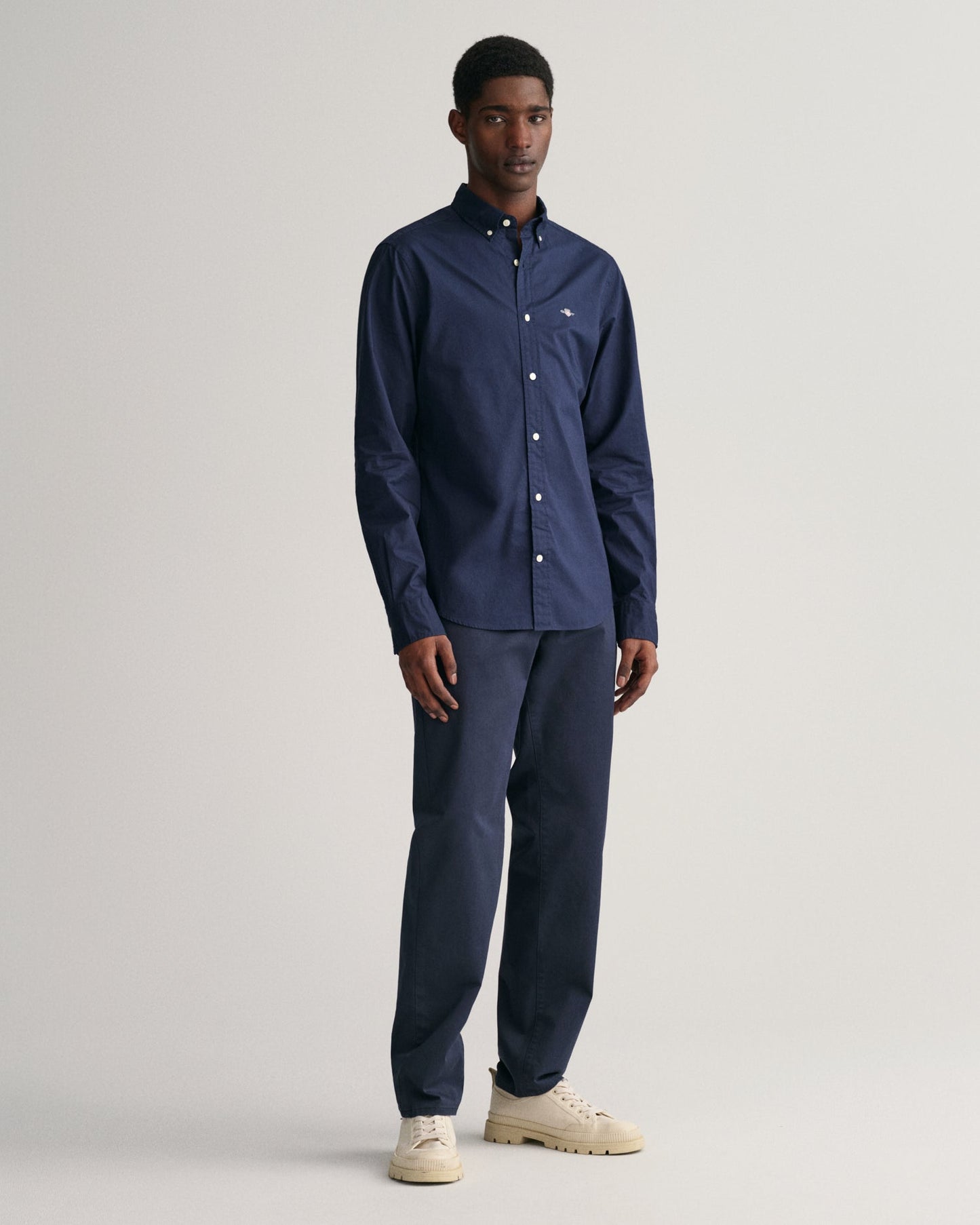 Men's Slim Fit Poplin Shirt - MARINE