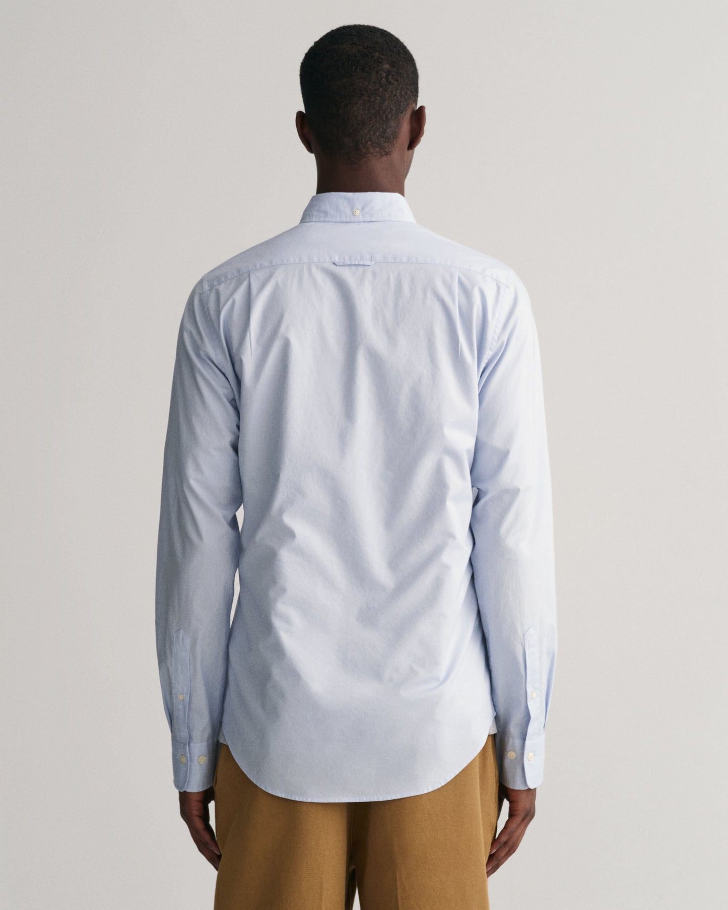 Men's Slim Fit Poplin Shirt - LIGHT BLUE