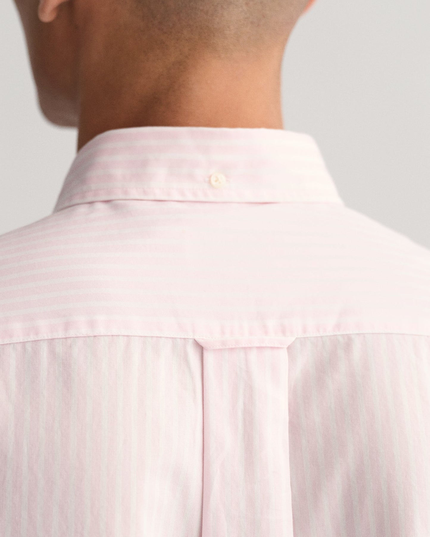 Men's Regular Fit Striped Poplin Shirt - LIGHT PINK