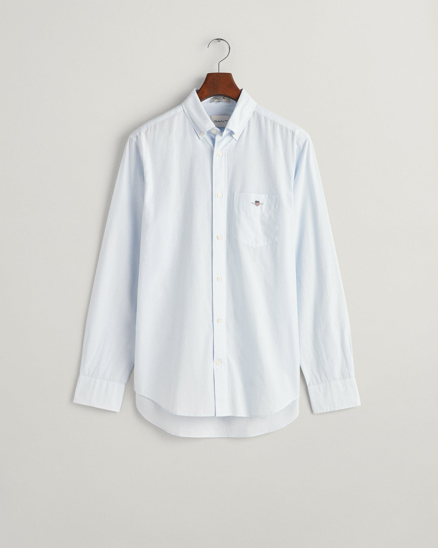 Men's Regular Fit Banker Stripe Poplin Shirt - LIGHT BLUE