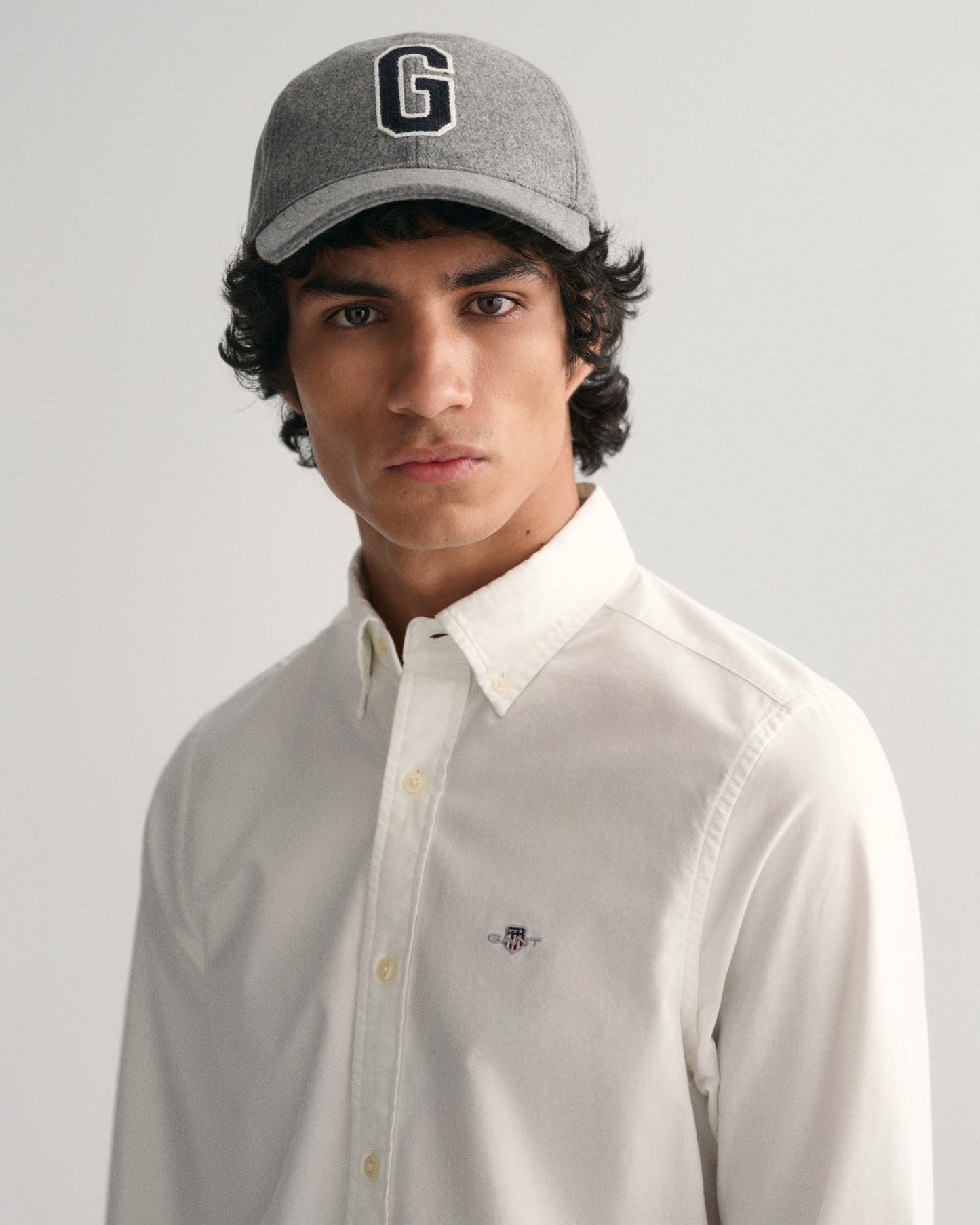 Men's Slim Fit Oxford Shirt - WHITE