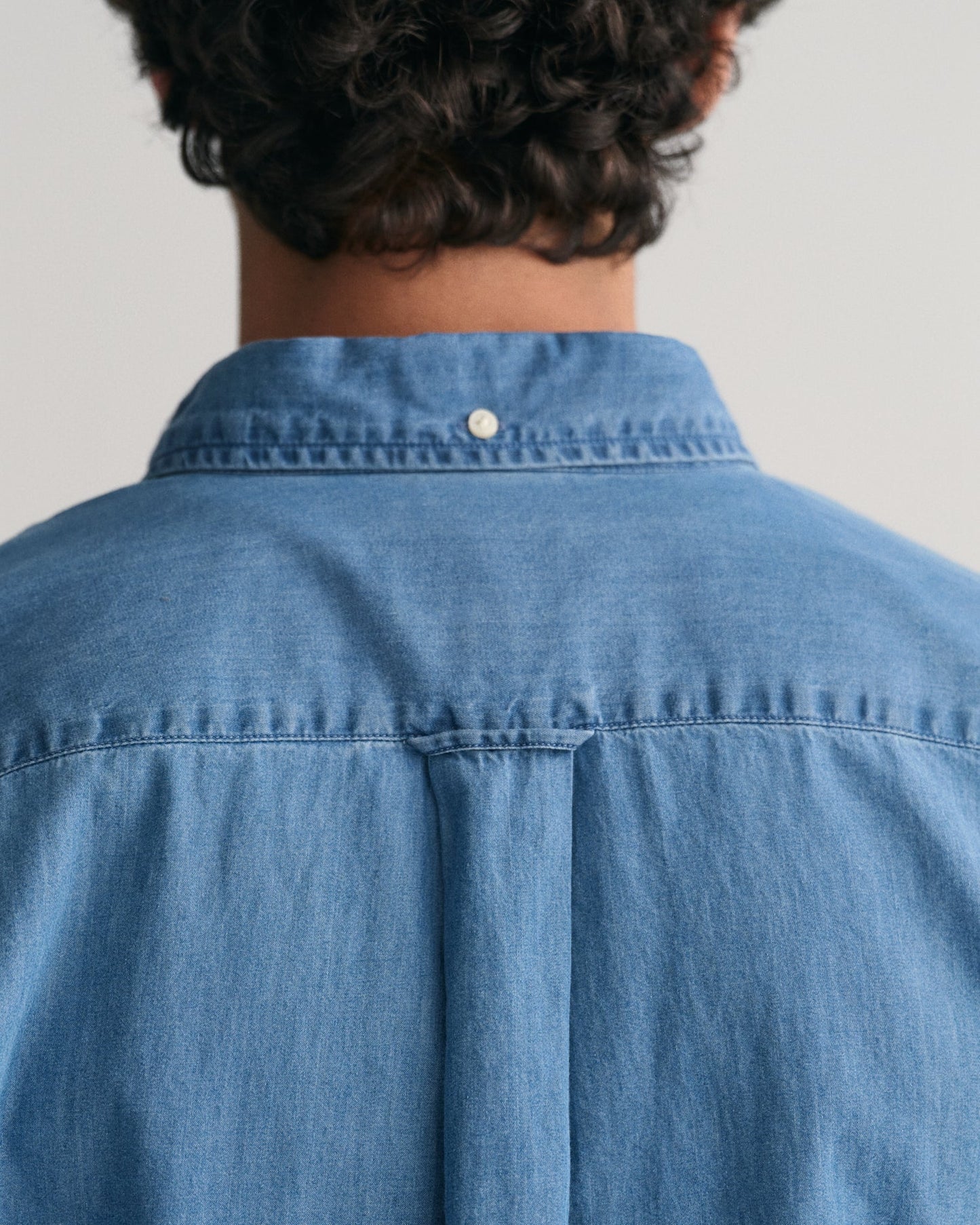 Men's Regular Fit Indigo Shirt - SEMI LIGHT BLUE