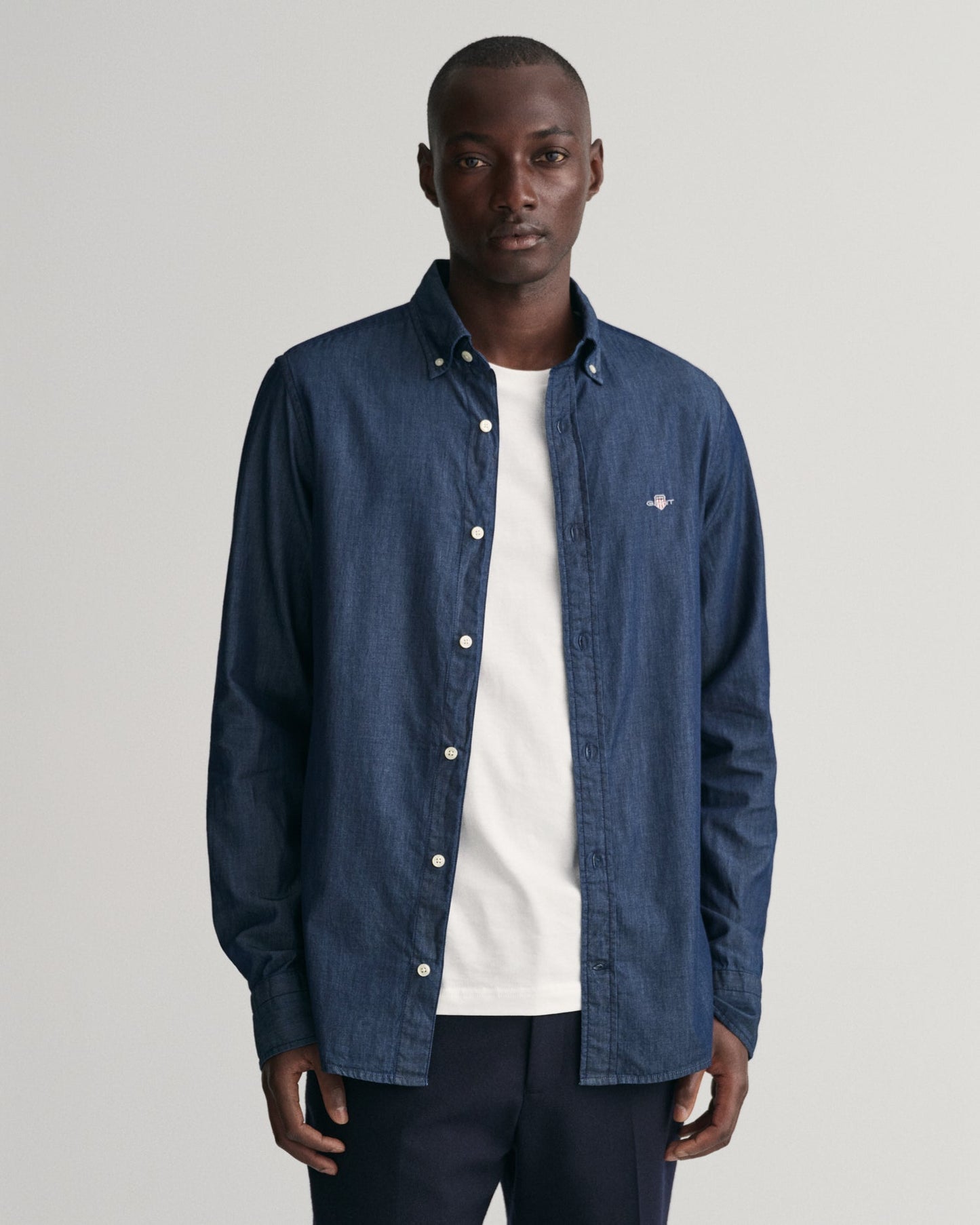 Men's Slim Fit Indigo Shirt - DARK INDIGO