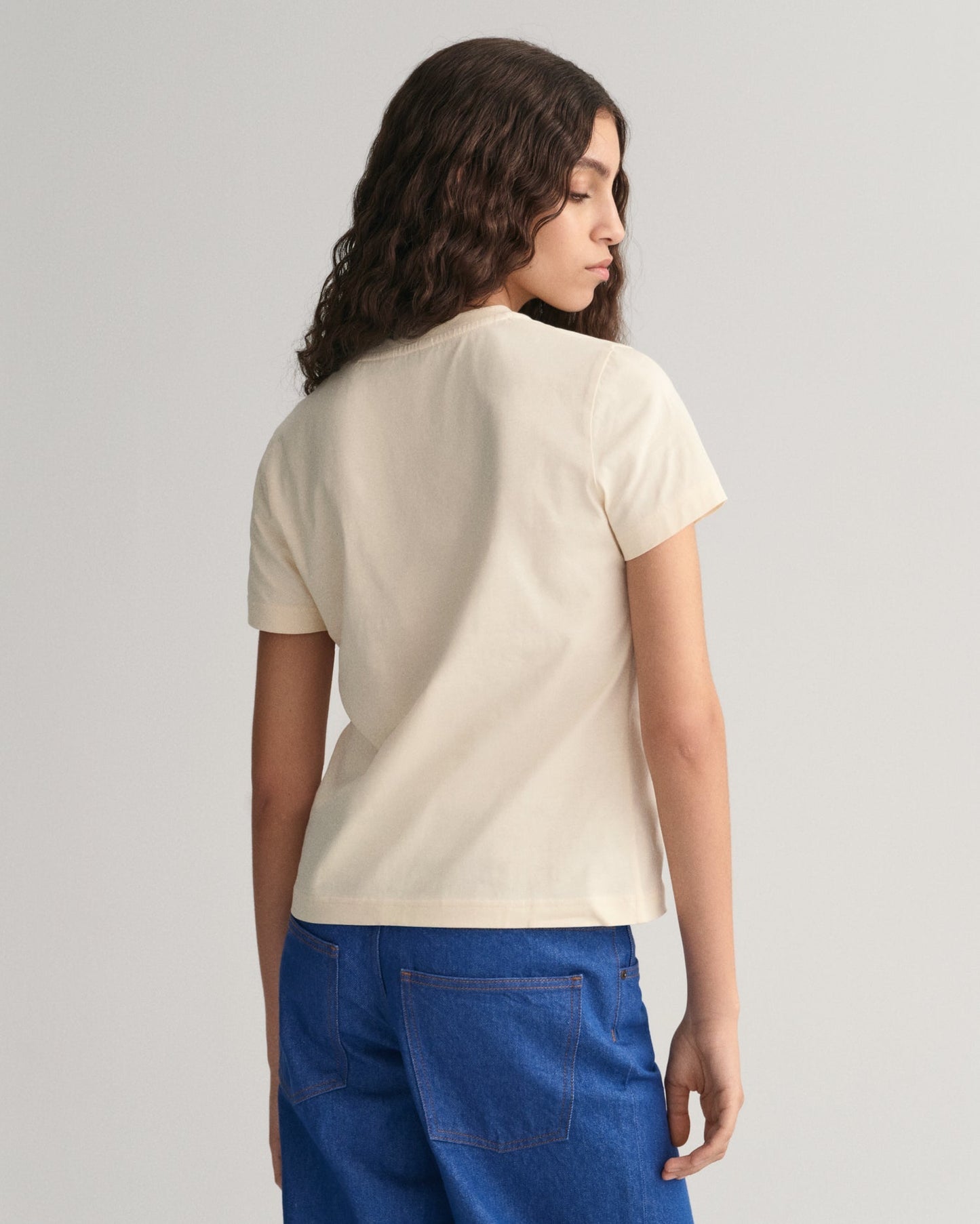 Women's Tonal Shield T-Shirt - LINEN