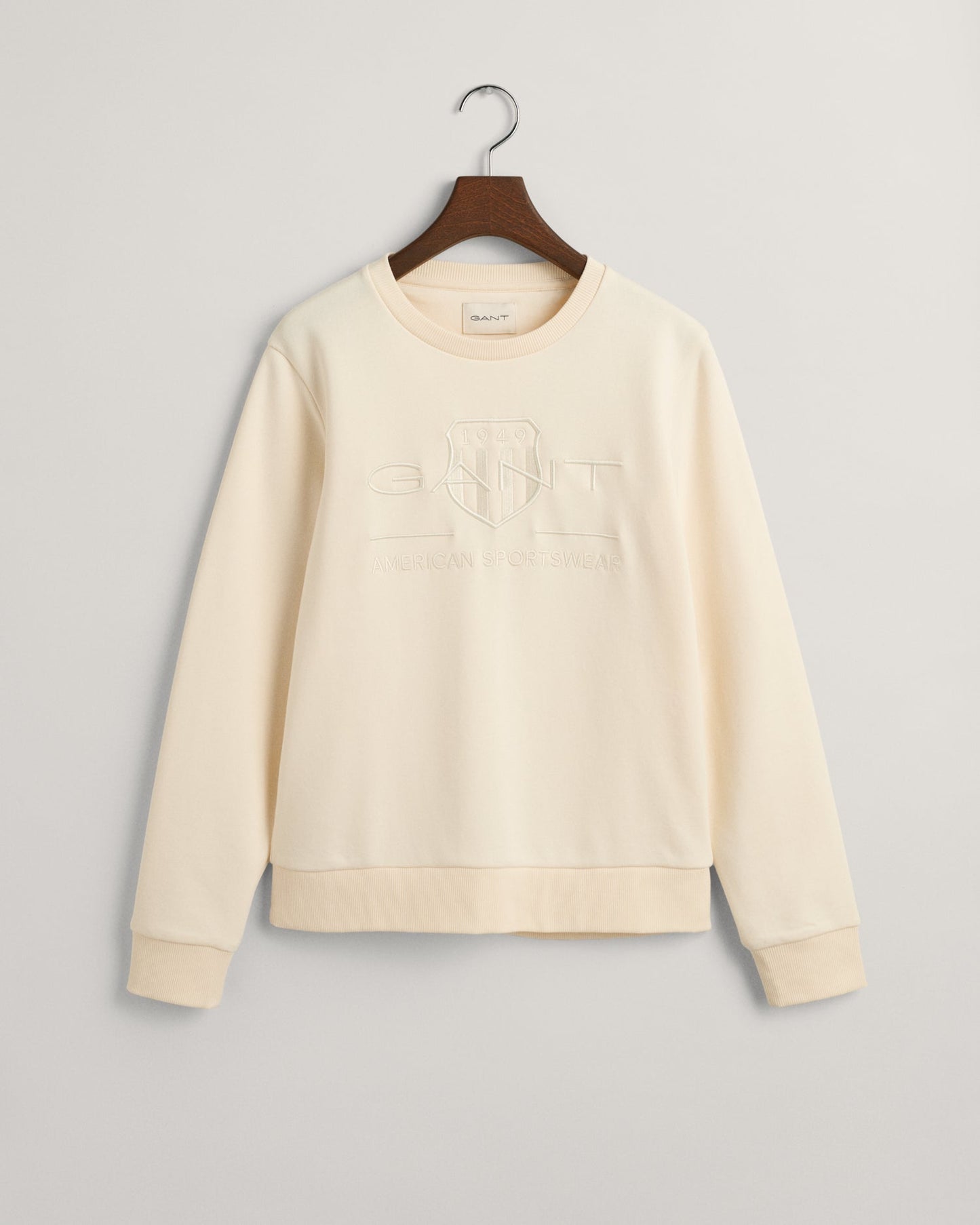 Women's Tonal Shield Crew Neck Sweatshirt - LINEN