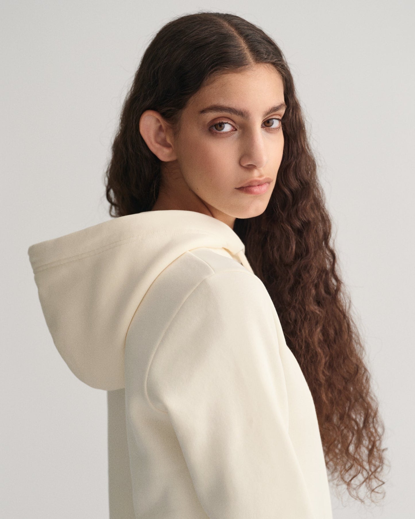 Women's Tonal Shield Hoodie - LINEN