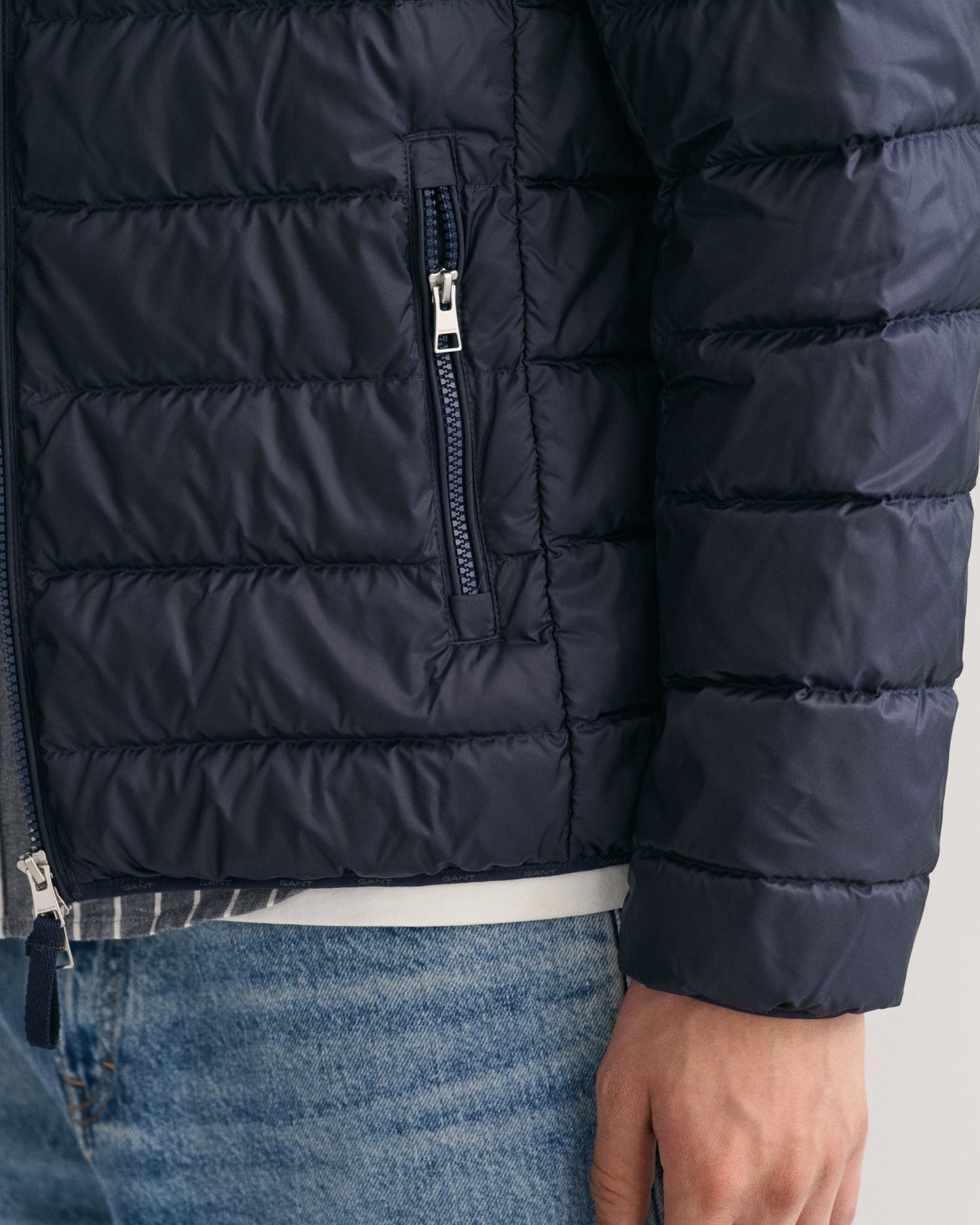 Men's Light Down Jacket - EVENING BLUE