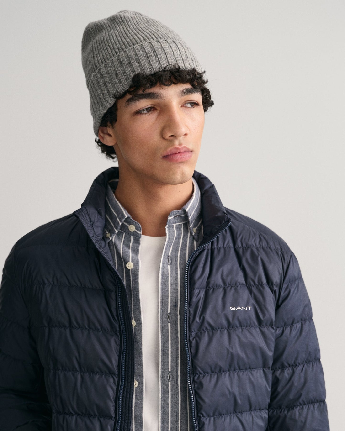 Men's Light Down Jacket - EVENING BLUE