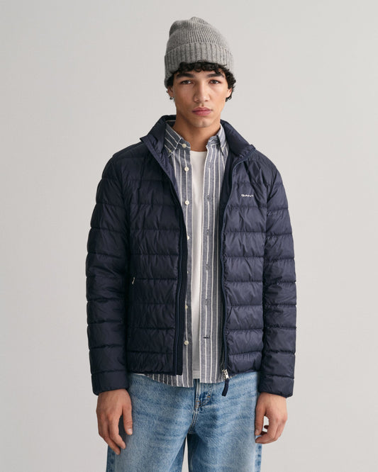 Men's Light Down Jacket - EVENING BLUE