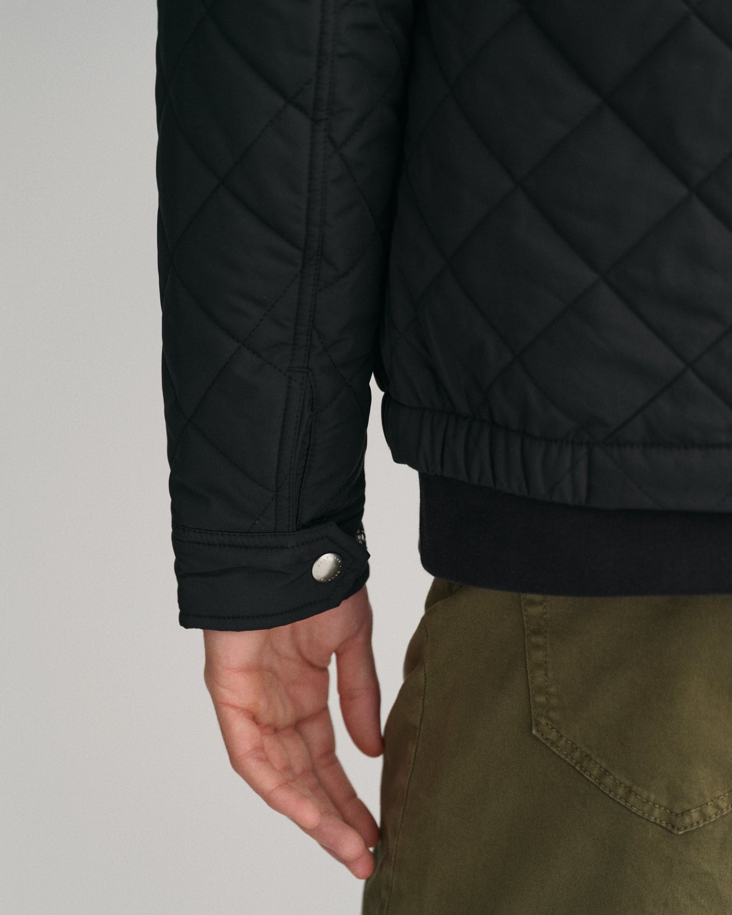 Men's Quilted Windcheater - BLACK