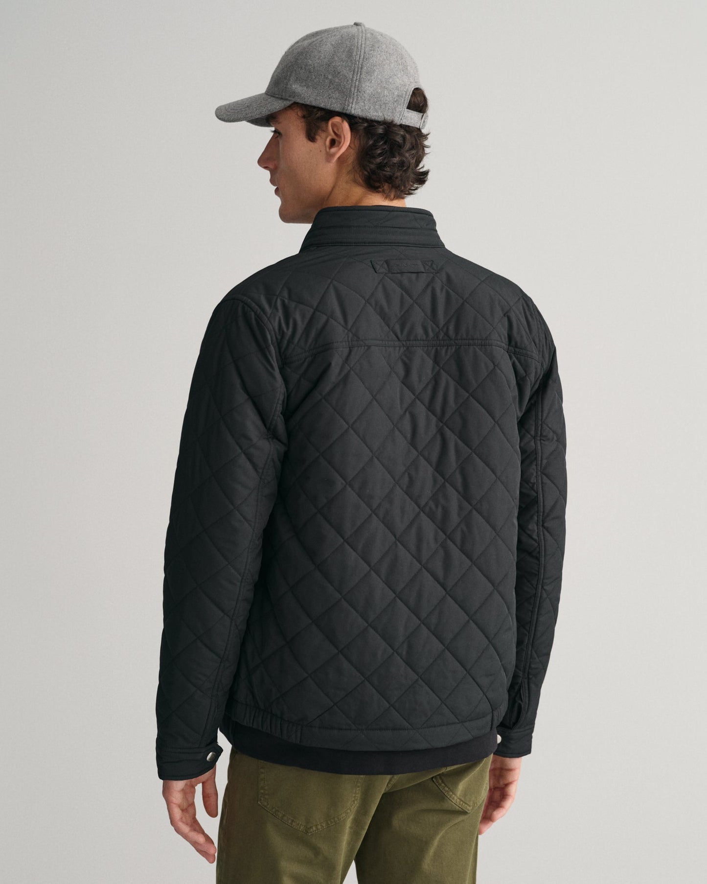 Men's Quilted Windcheater - BLACK