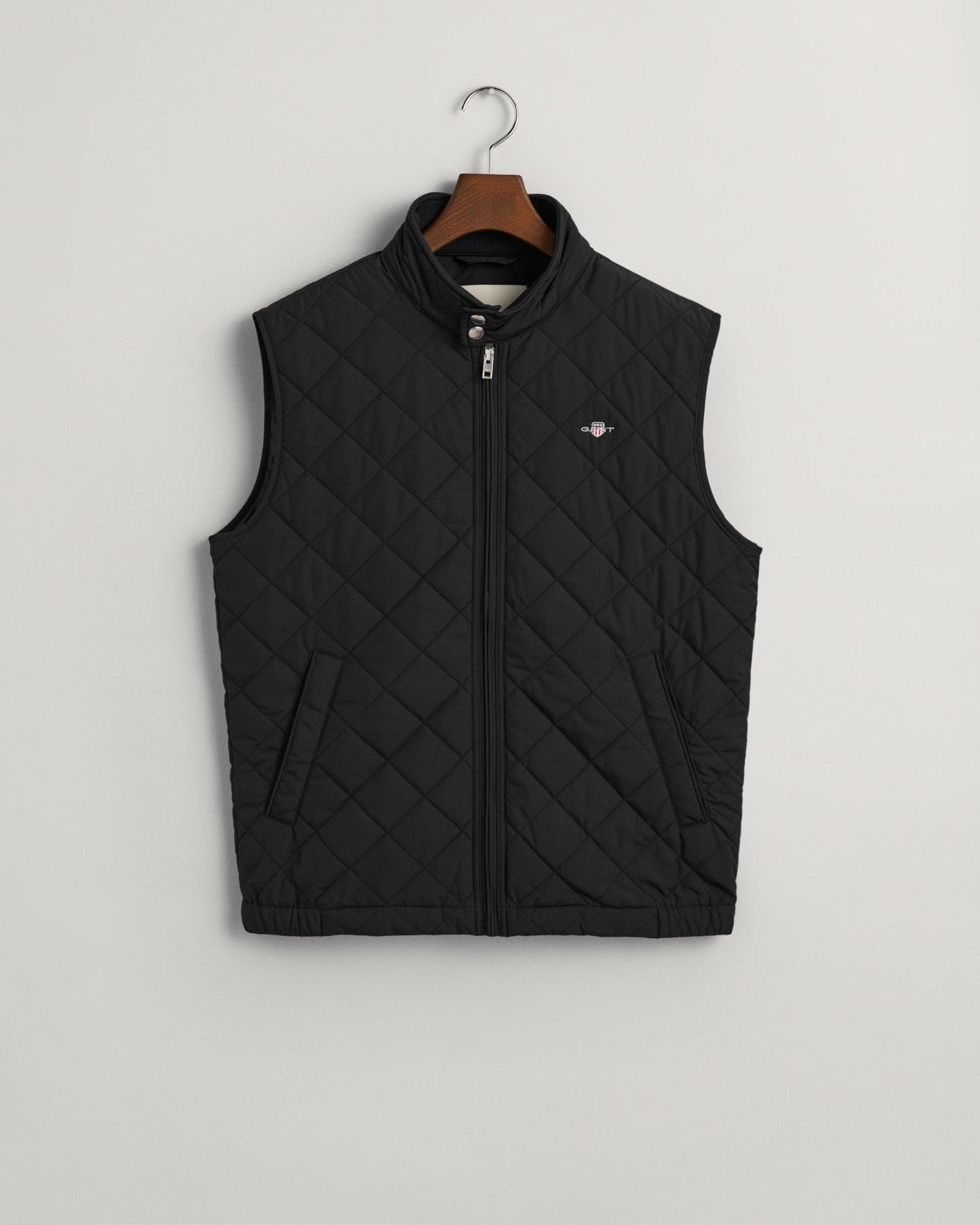 Men's Quilted Windcheater Vest - BLACK