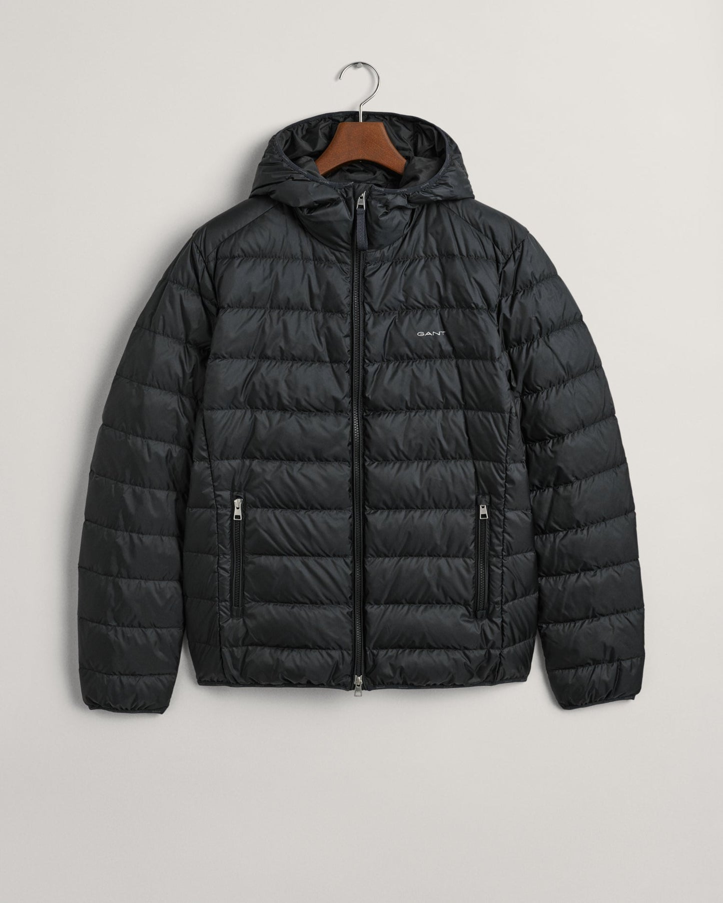 Men's Light Down Hood Jacket - BLACK